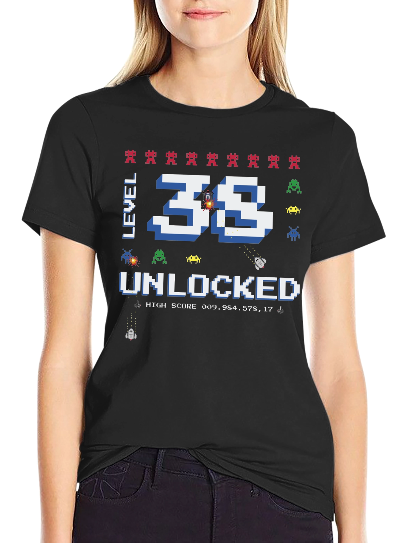 Level 38 Unlocked T-Shirt - Gamer Birthday Tee