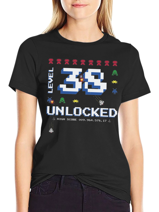 Level 38 Unlocked T-Shirt - Gamer Birthday Tee