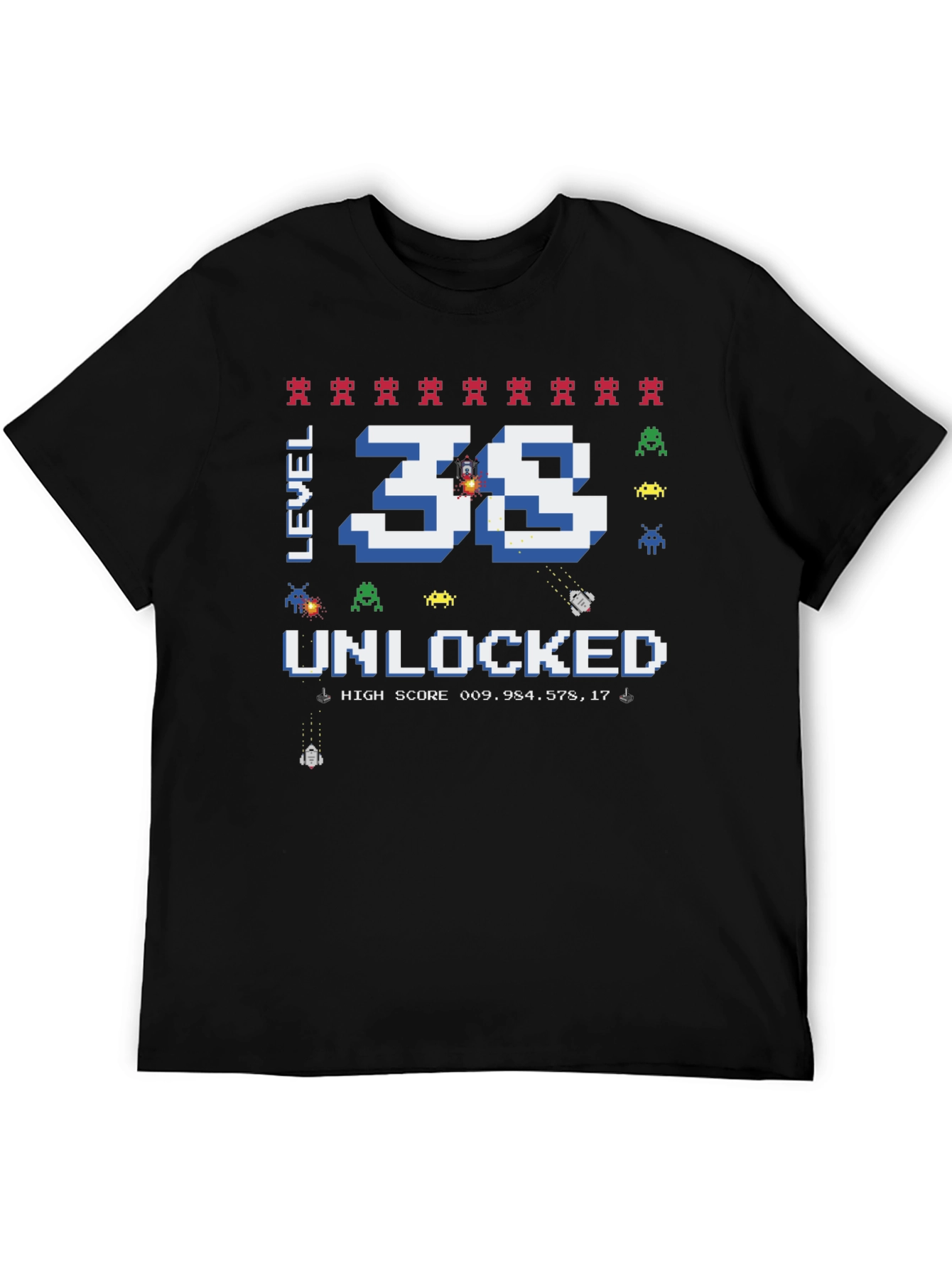 Level 38 Unlocked T-Shirt - Gamer Birthday Tee