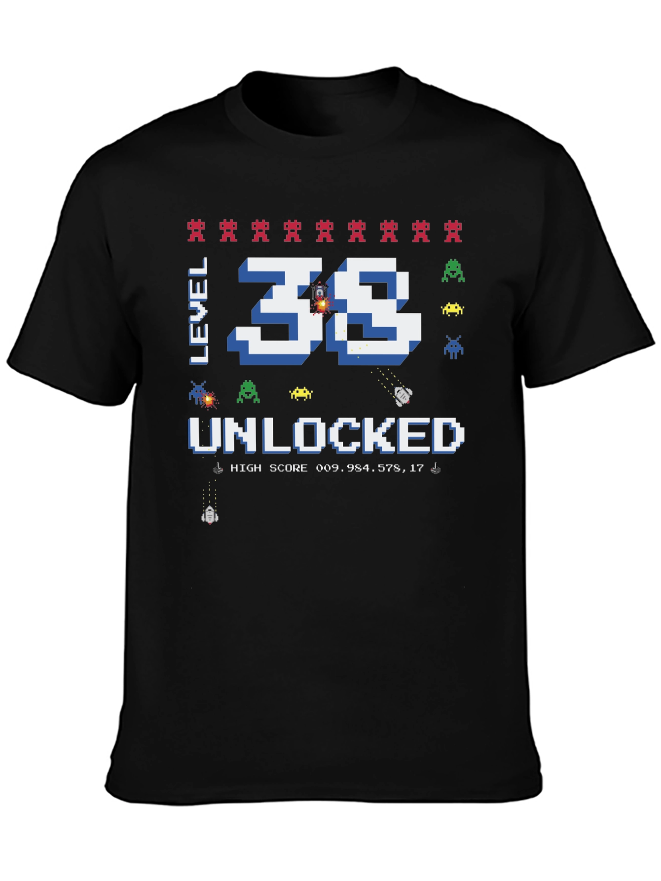 Level 38 Unlocked T-Shirt - Gamer Birthday Tee