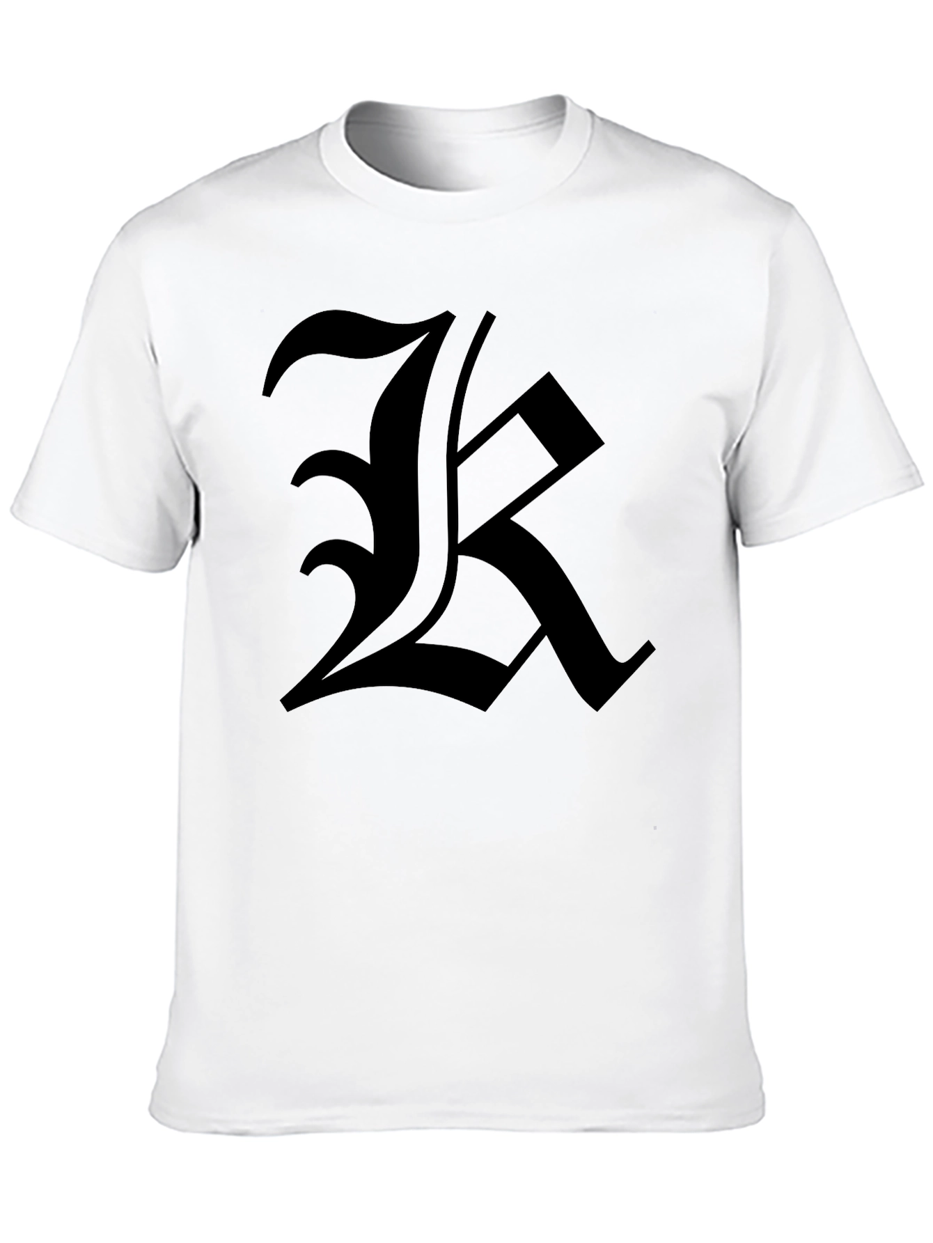 Mens Black T-Shirt with Bold Letter Graphic