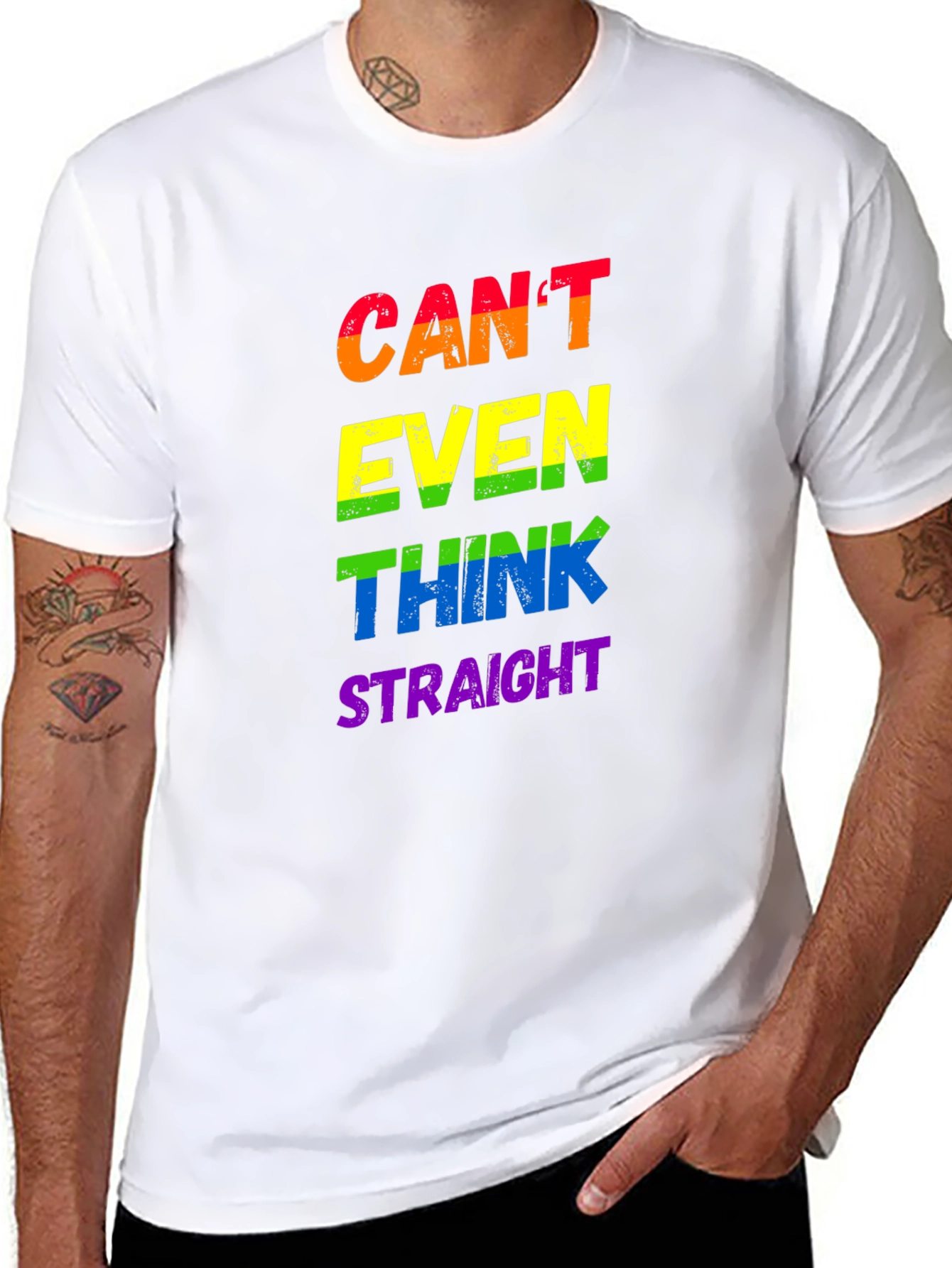 LGBTQ+ Pride T-Shirt - Cant Even Think Straight