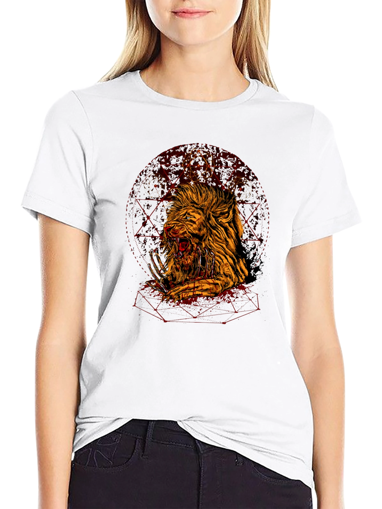 Graphic Lion T-Shirt - Edgy Urban Style
