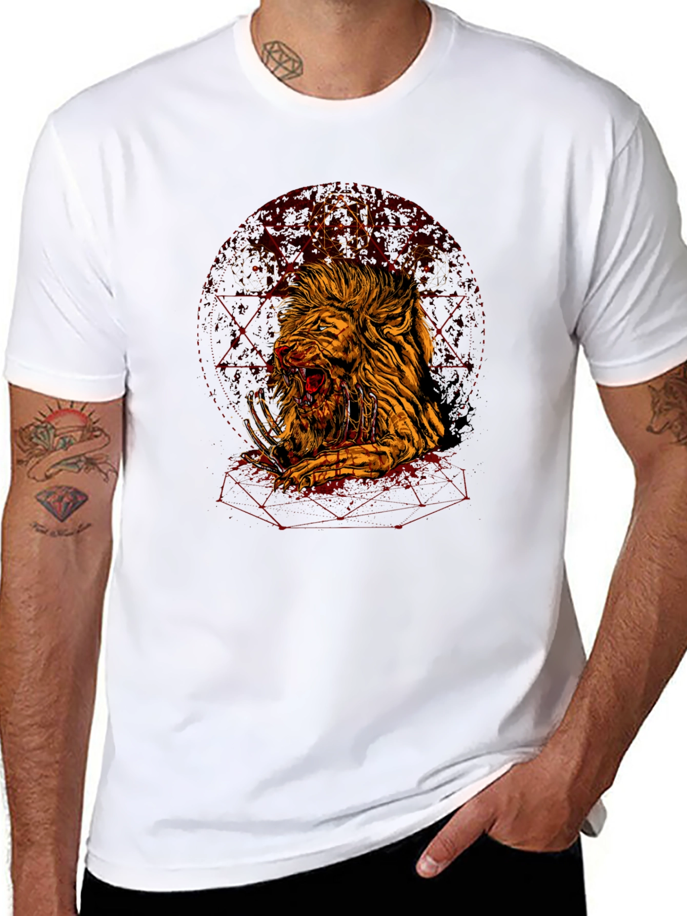 Graphic Lion T-Shirt - Edgy Urban Style