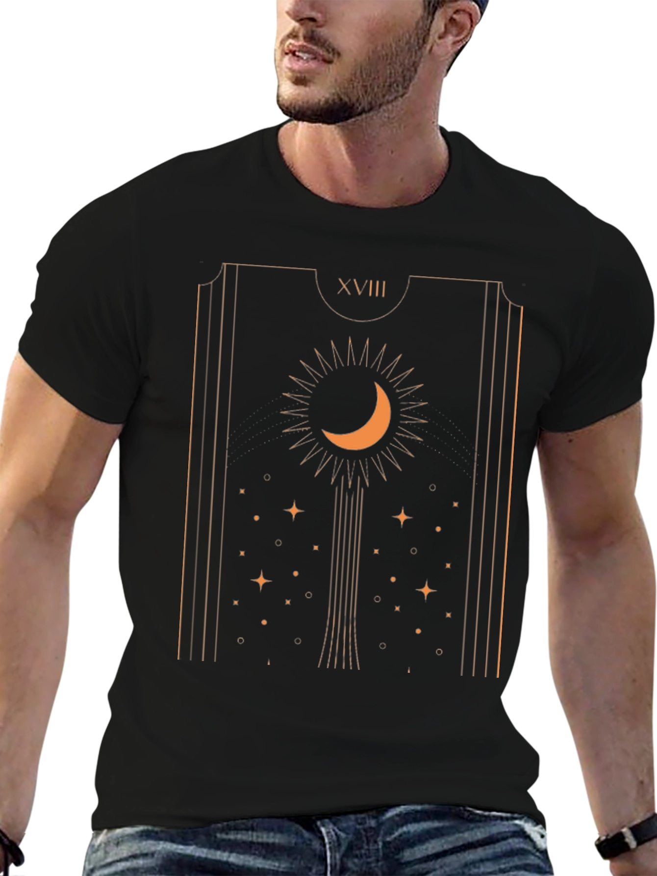 Mystic Moon Tarot Card Graphic T-Shirt