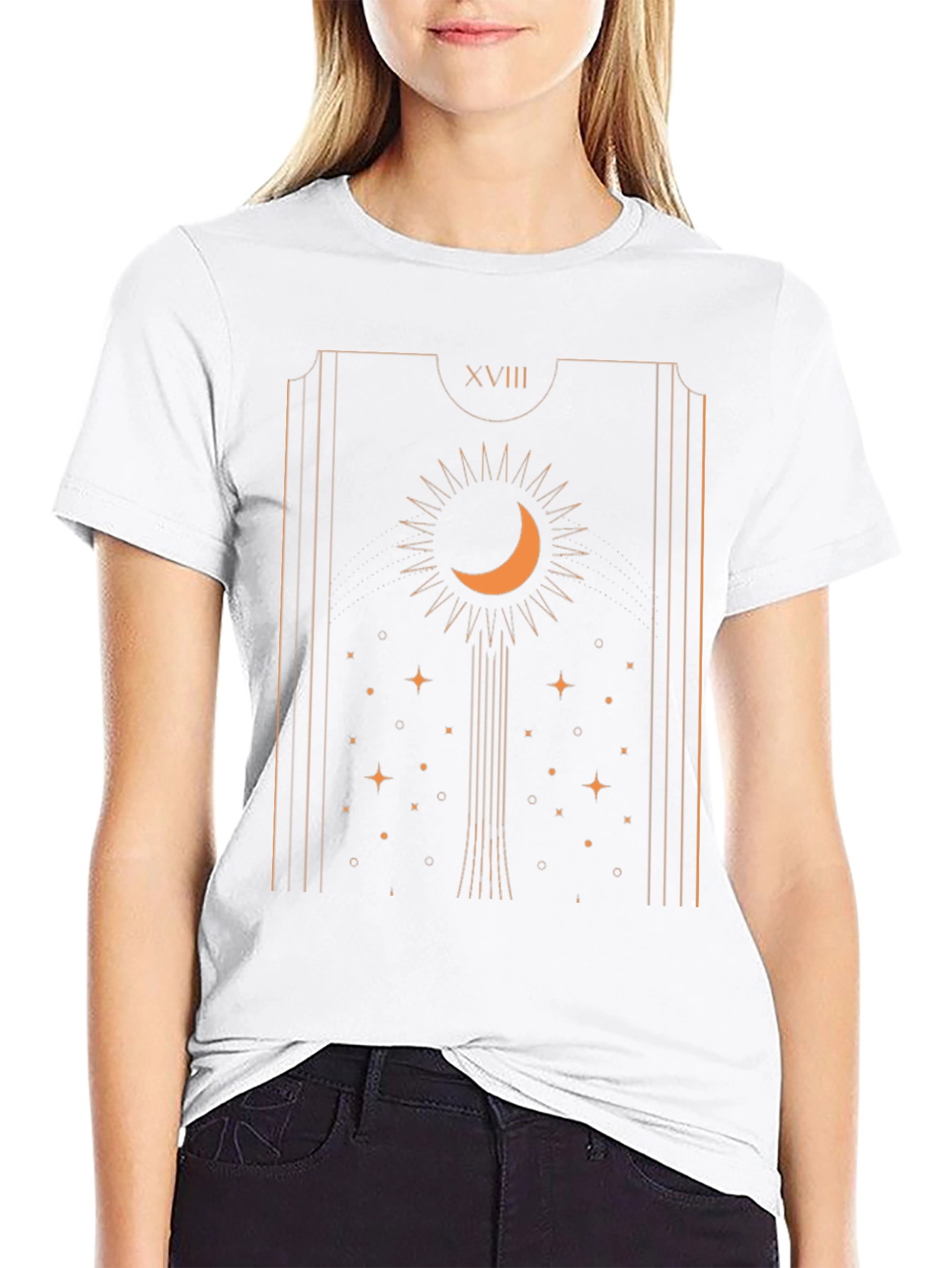 Mystic Moon Tarot Card Graphic T-Shirt