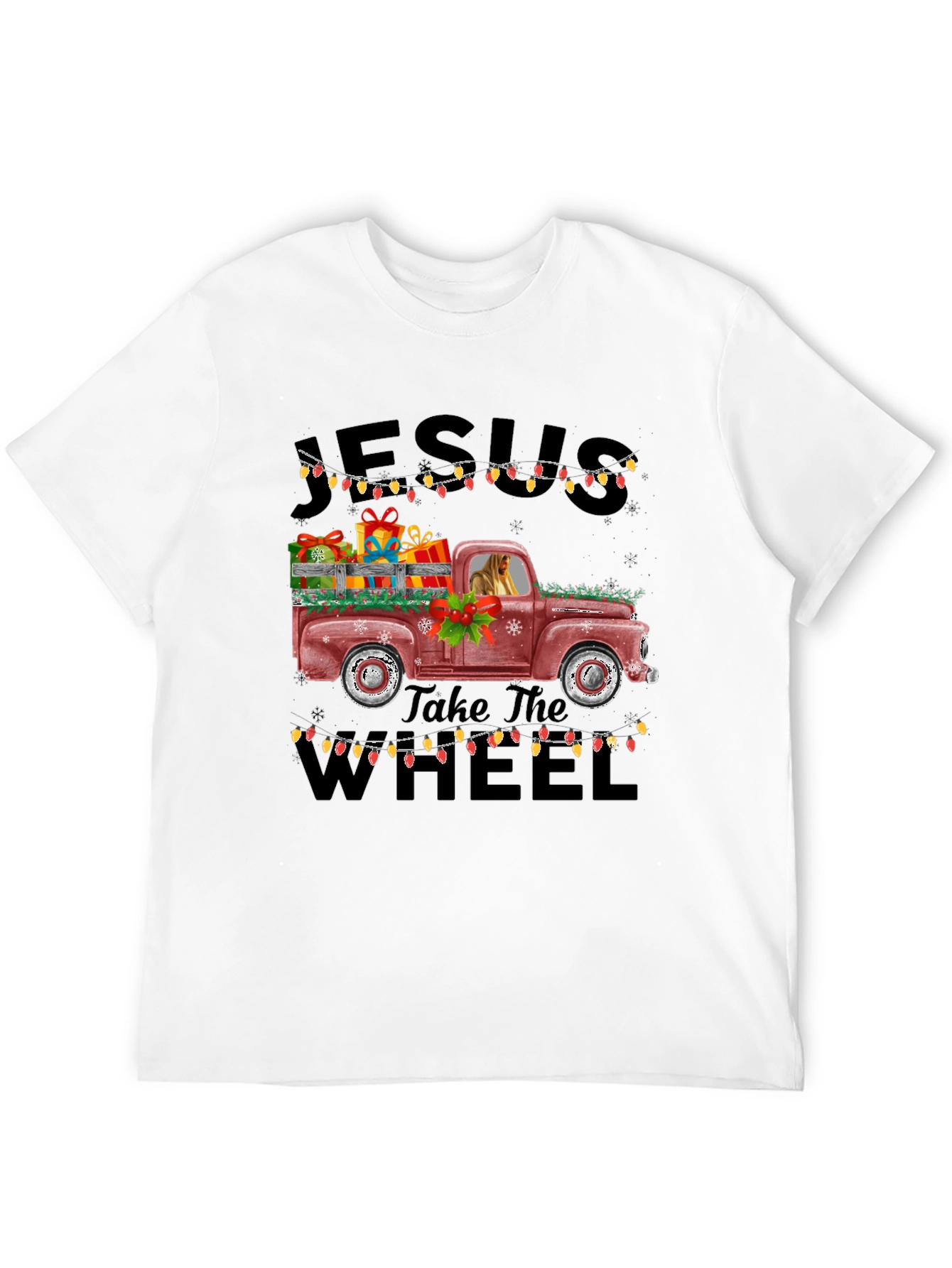 Jesus Take the Wheel Christmas Truck T-Shirt