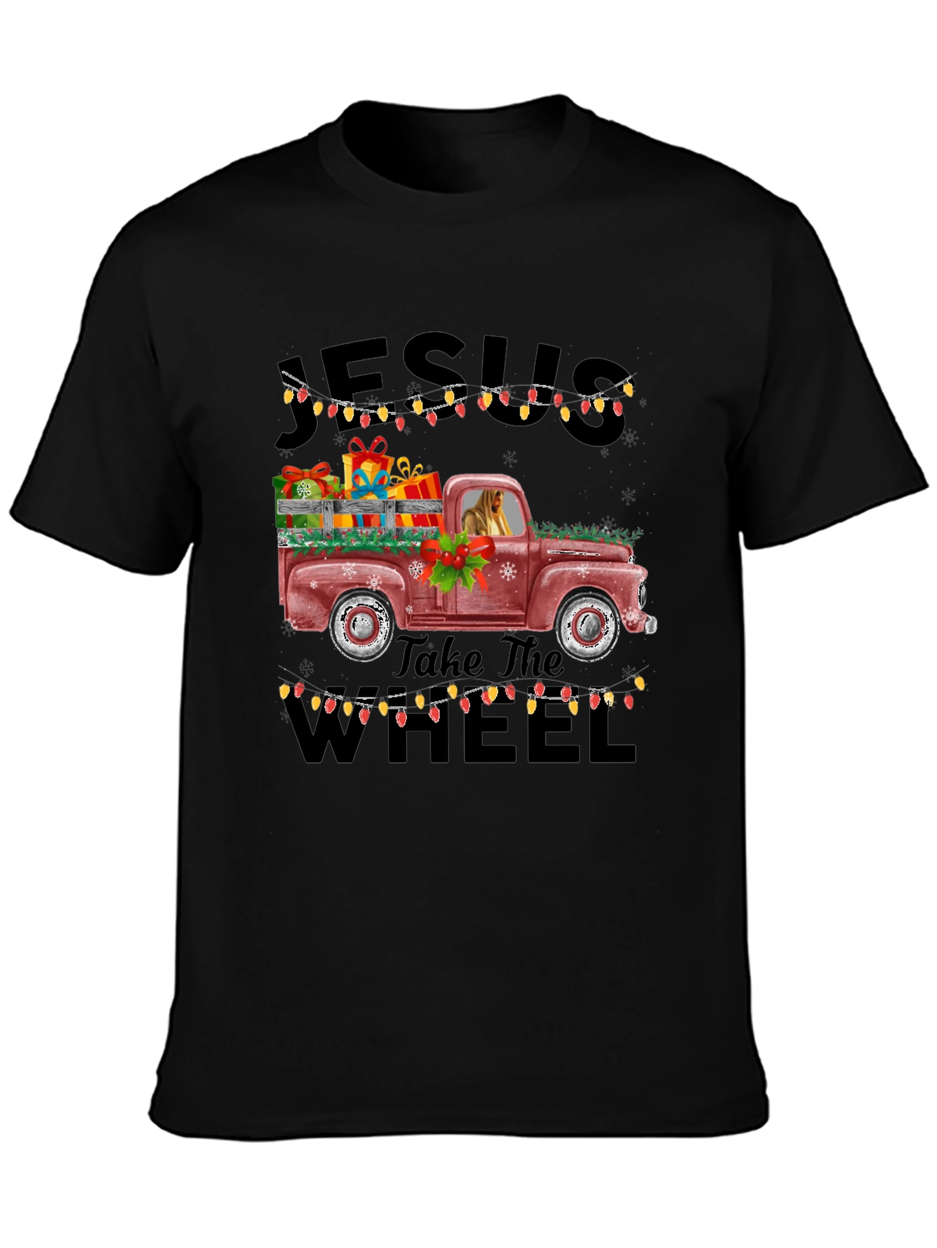 Jesus Take the Wheel Christmas Truck T-Shirt