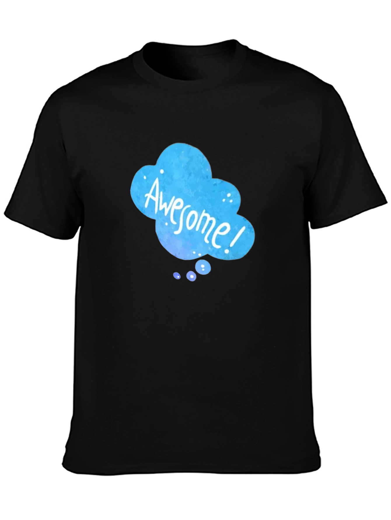 Awesome Cloud Graphic Black T-Shirt