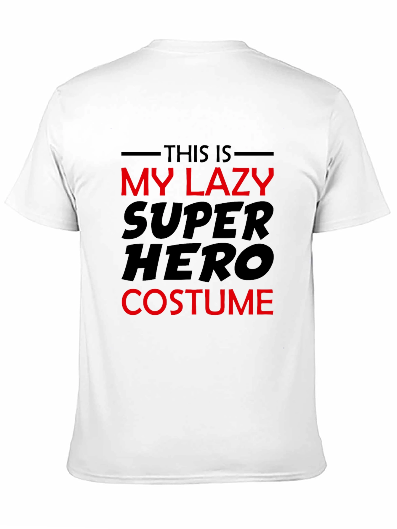 Funny Lazy Superhero Costume T-Shirt