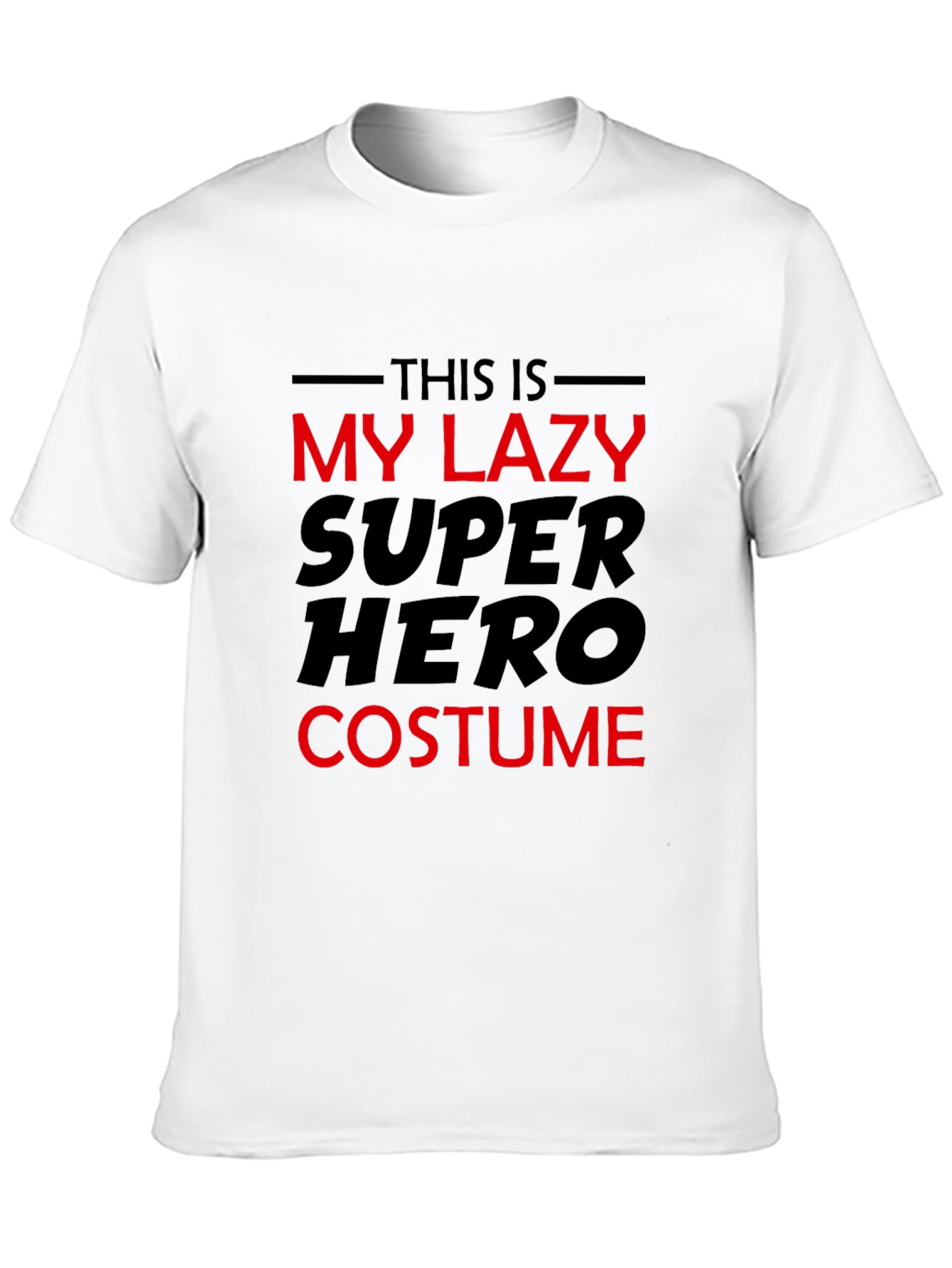 Funny Lazy Superhero Costume T-Shirt