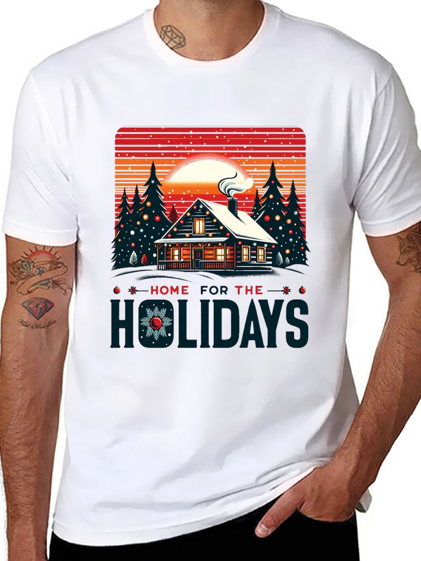 Home for the Holidays Cabin T-Shirt