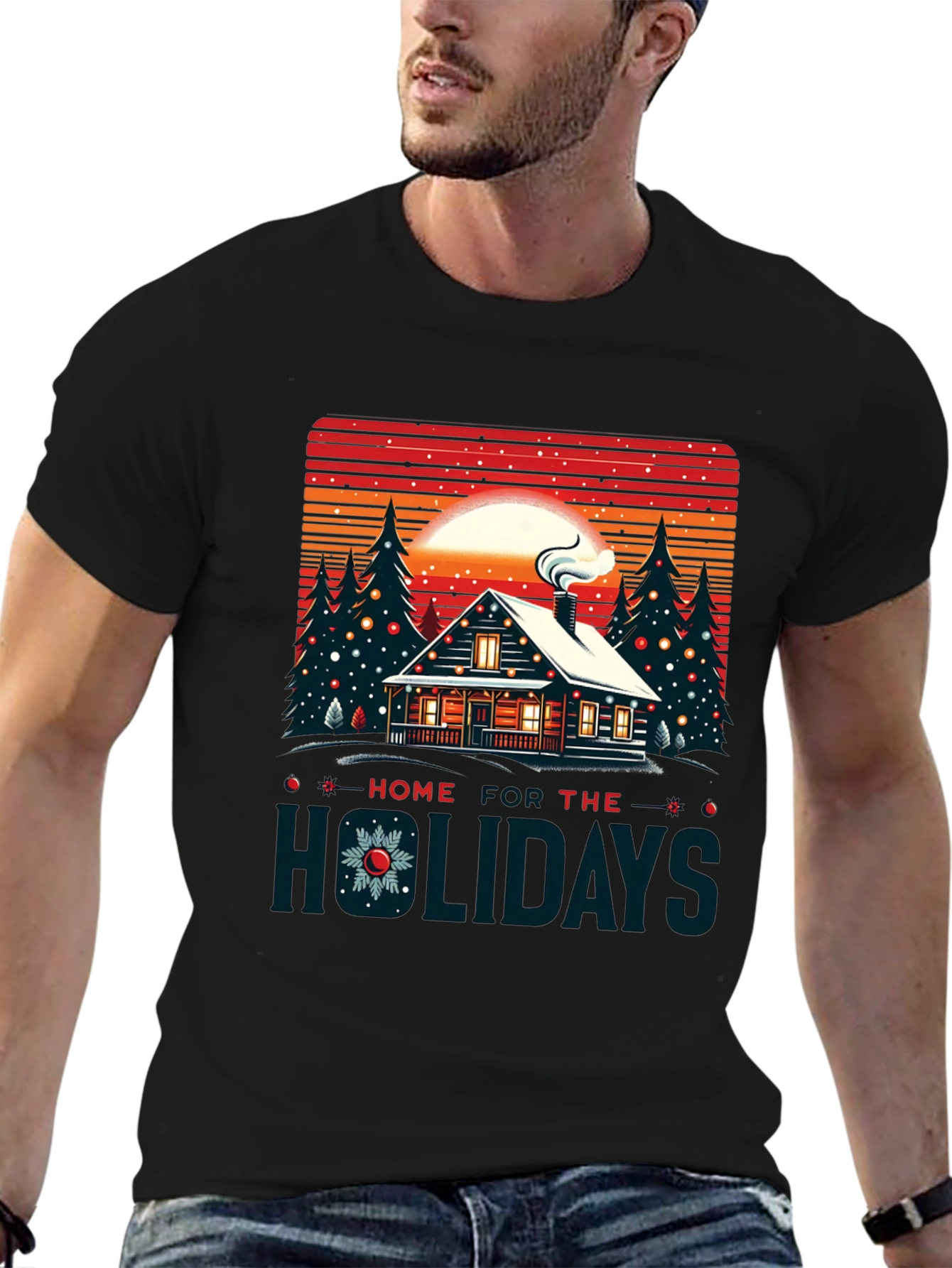 Home for the Holidays Cabin T-Shirt