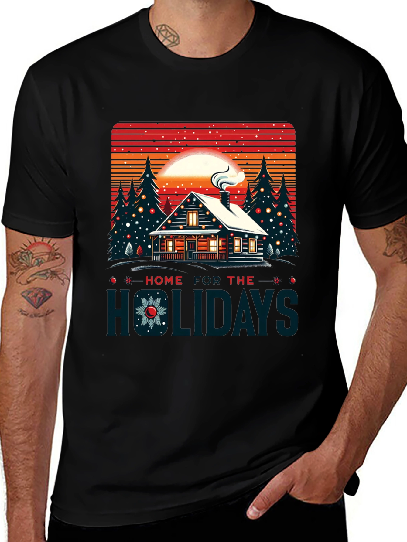 Home for the Holidays Cabin T-Shirt