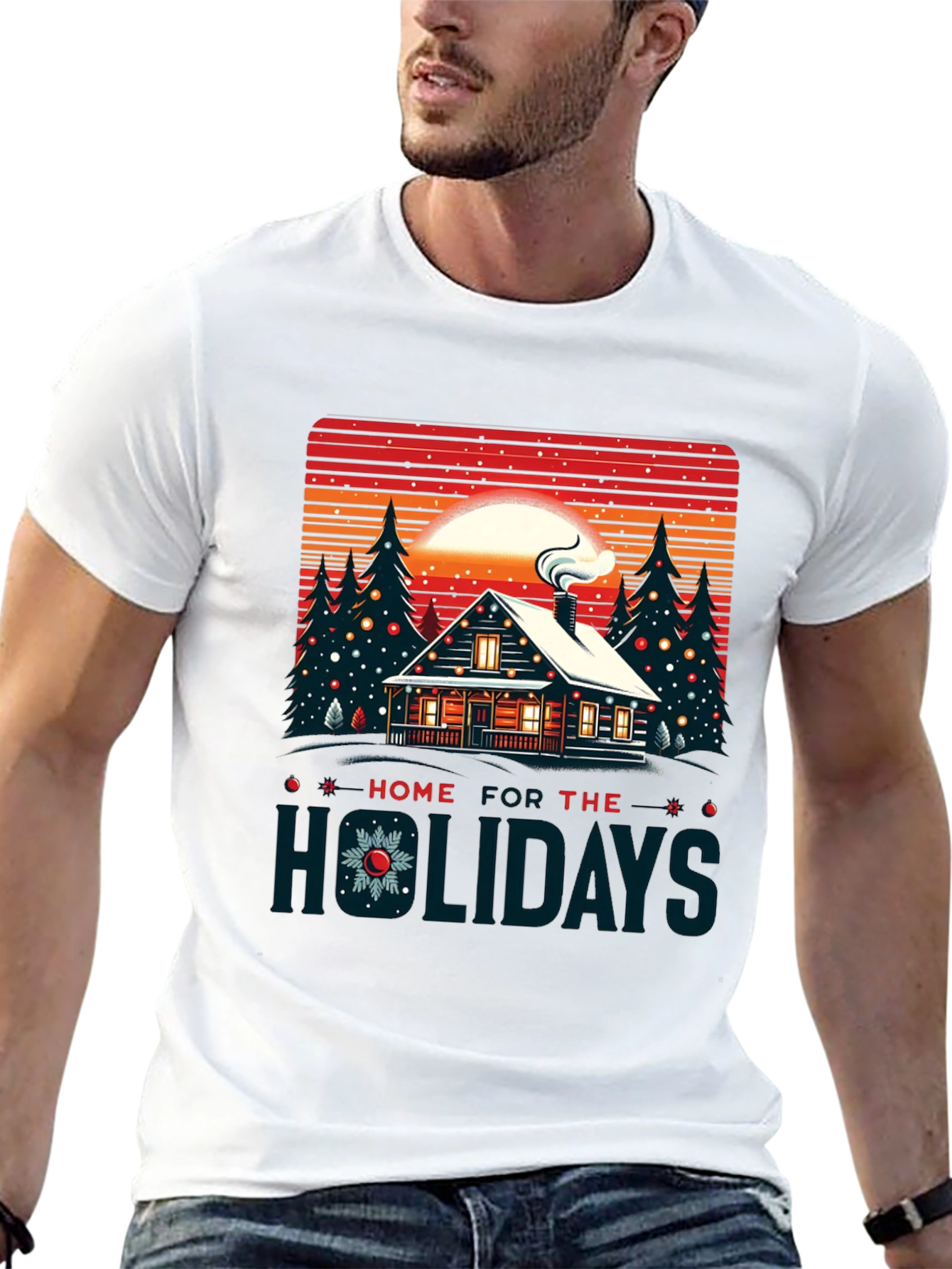 Home for the Holidays Cabin T-Shirt