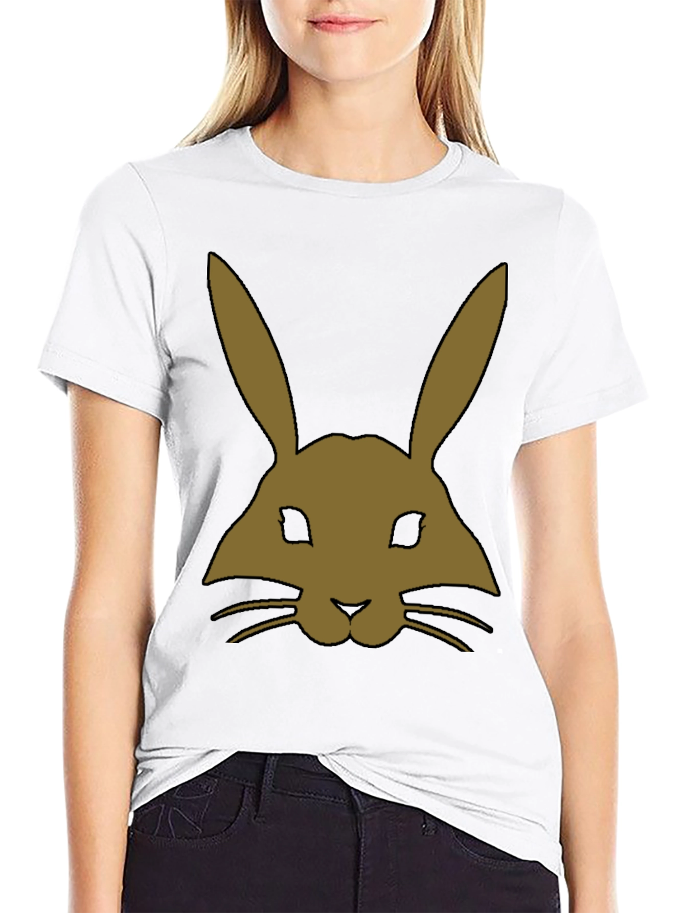 Rabbit Graphic T-Shirt - Black Unisex Tee