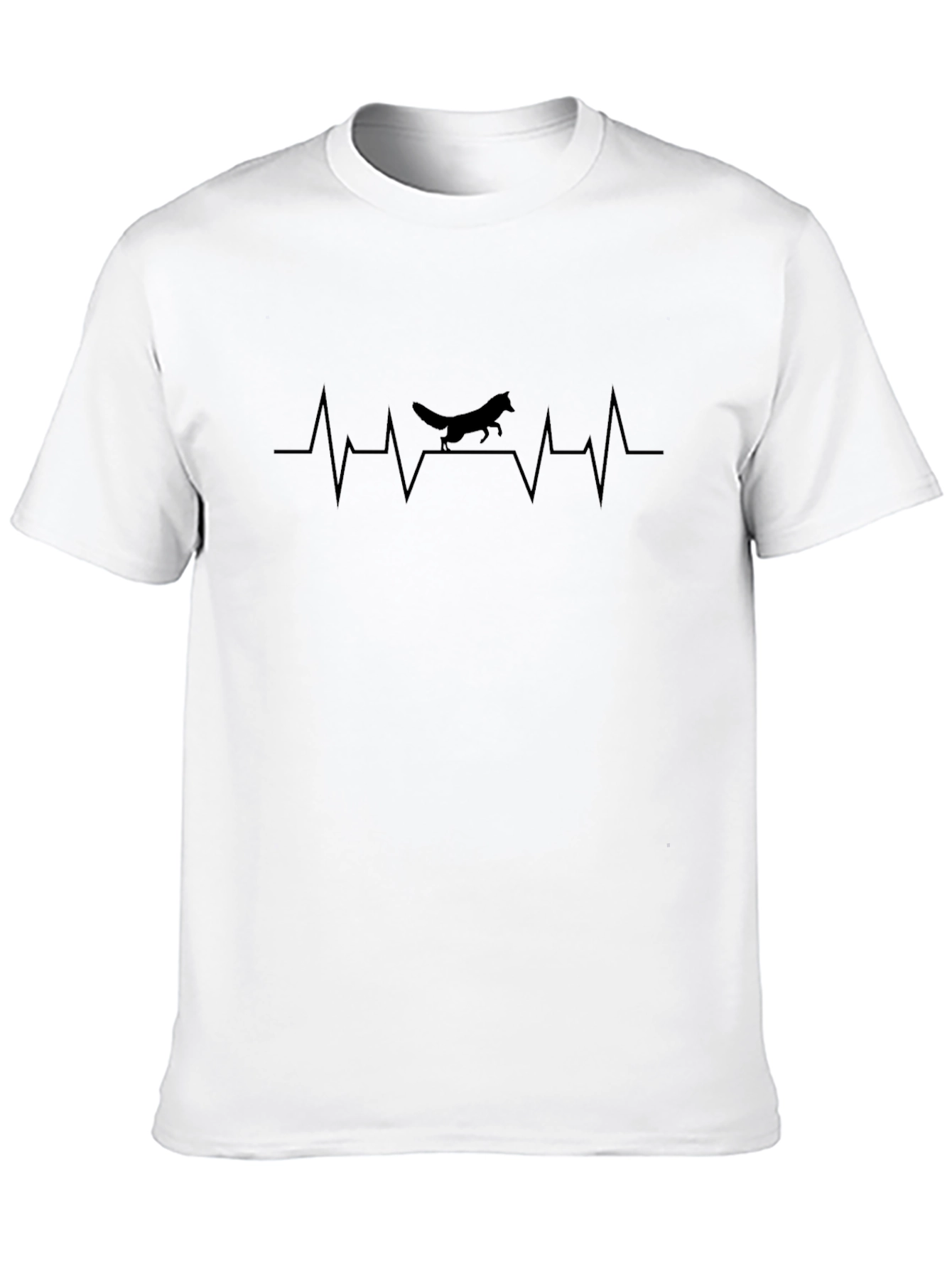 Fox Heartbeat Graphic Tee - Casual Black T-Shirt