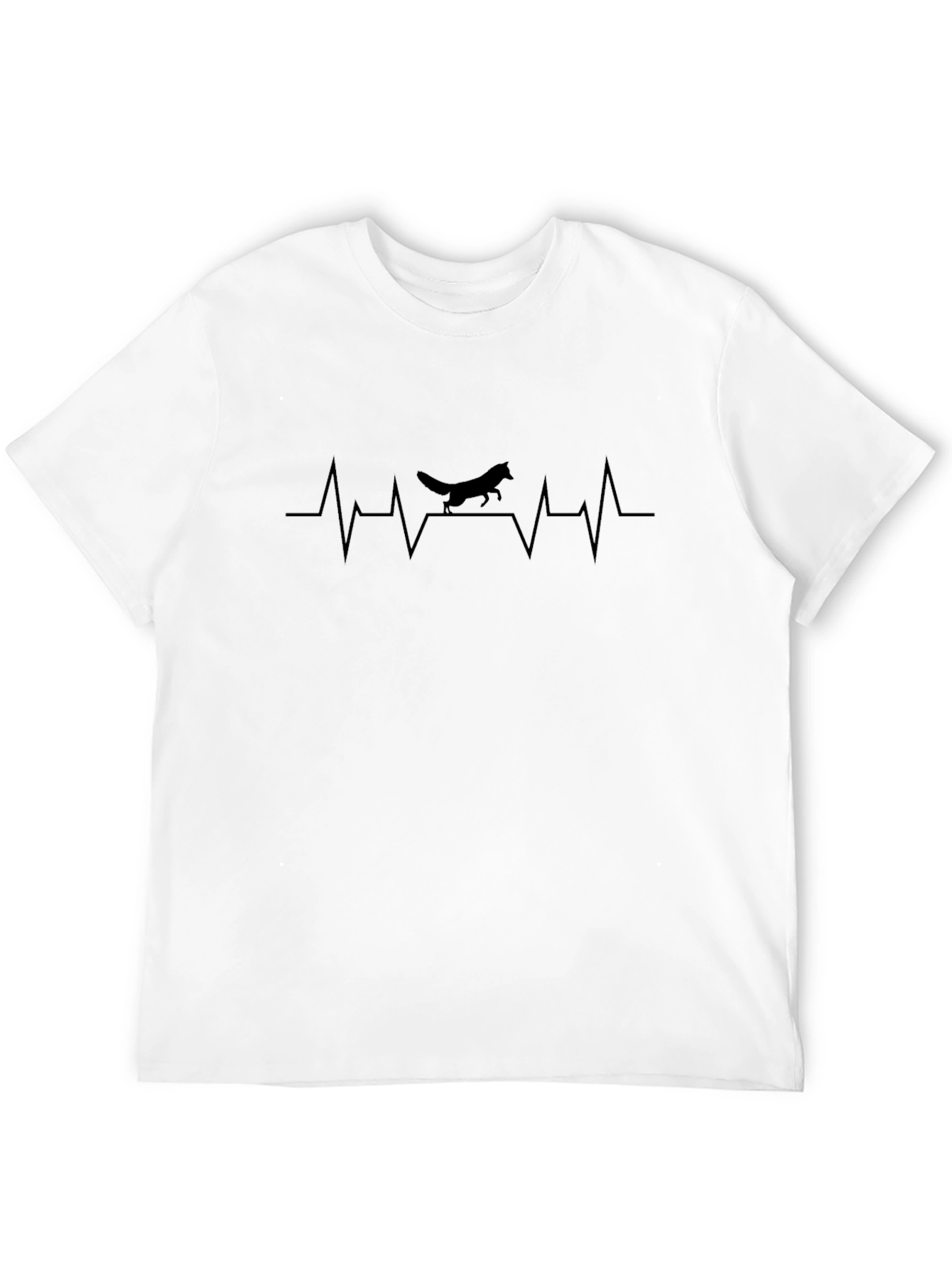 Fox Heartbeat Graphic Tee - Casual Black T-Shirt