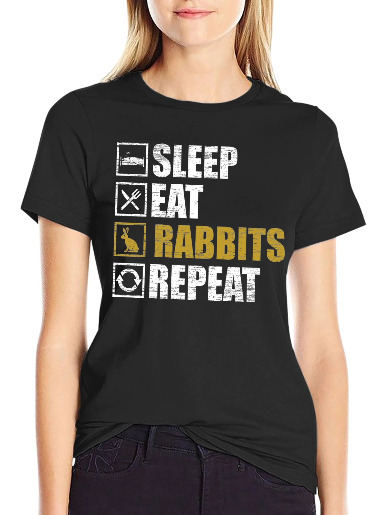 Sleep Eat Rabbits Repeat T-Shirt