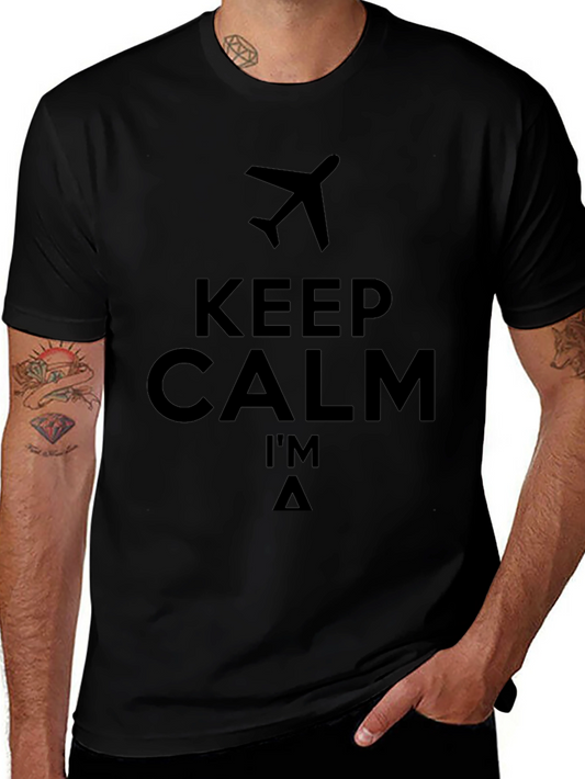 Keep Calm Im A Pilot Black T-Shirt
