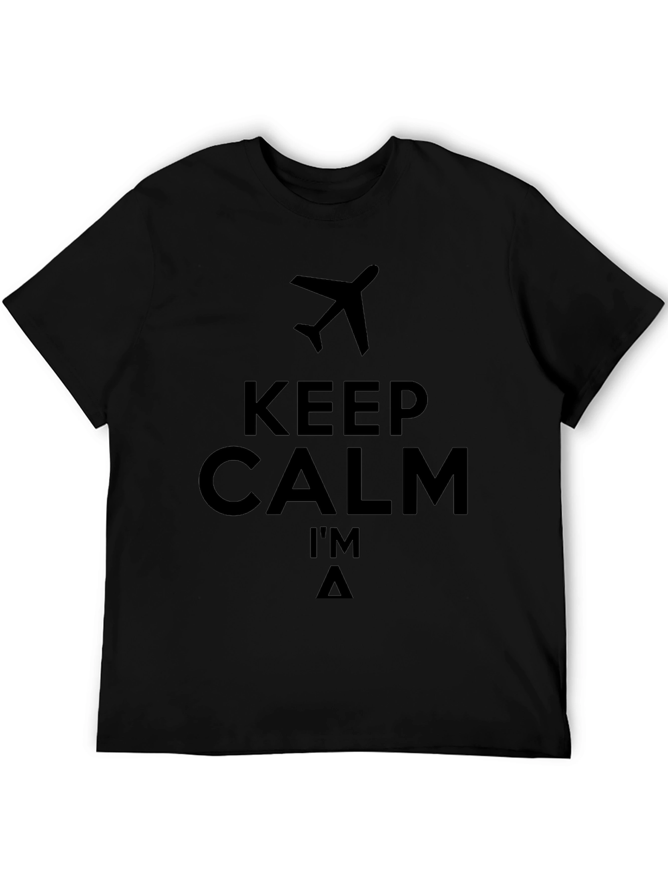 Keep Calm Im A Pilot Black T-Shirt