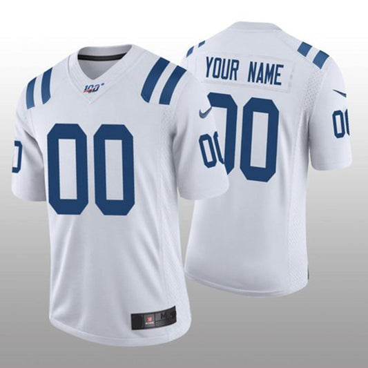 Custom1 Indianapolis Colts White Vapor Limited 100th Season Jerseys Stitched American Football Jerseys