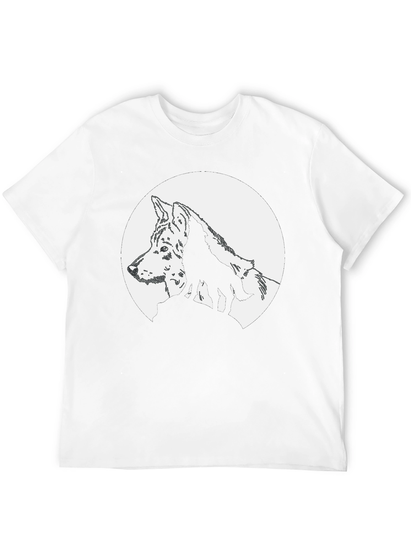 Wolf Moon Graphic T-Shirt - Black