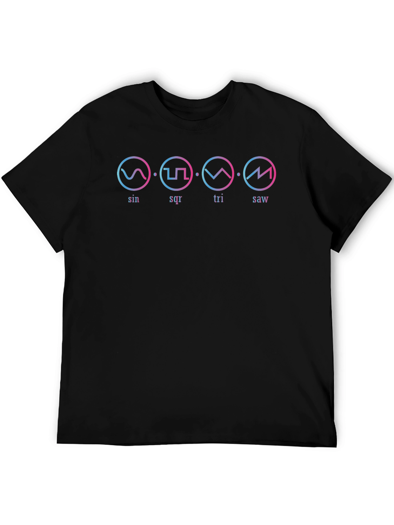 Synth Waveform T-Shirt - Sin Square Triangle Saw