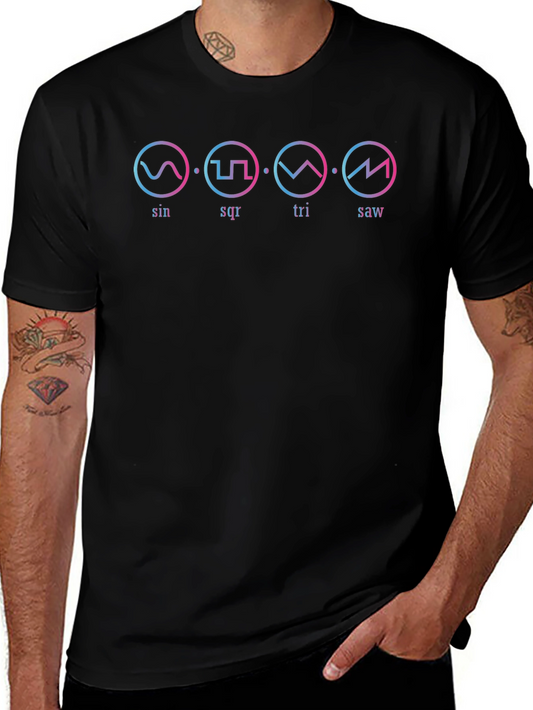 Synth Waveform T-Shirt - Sin Square Triangle Saw