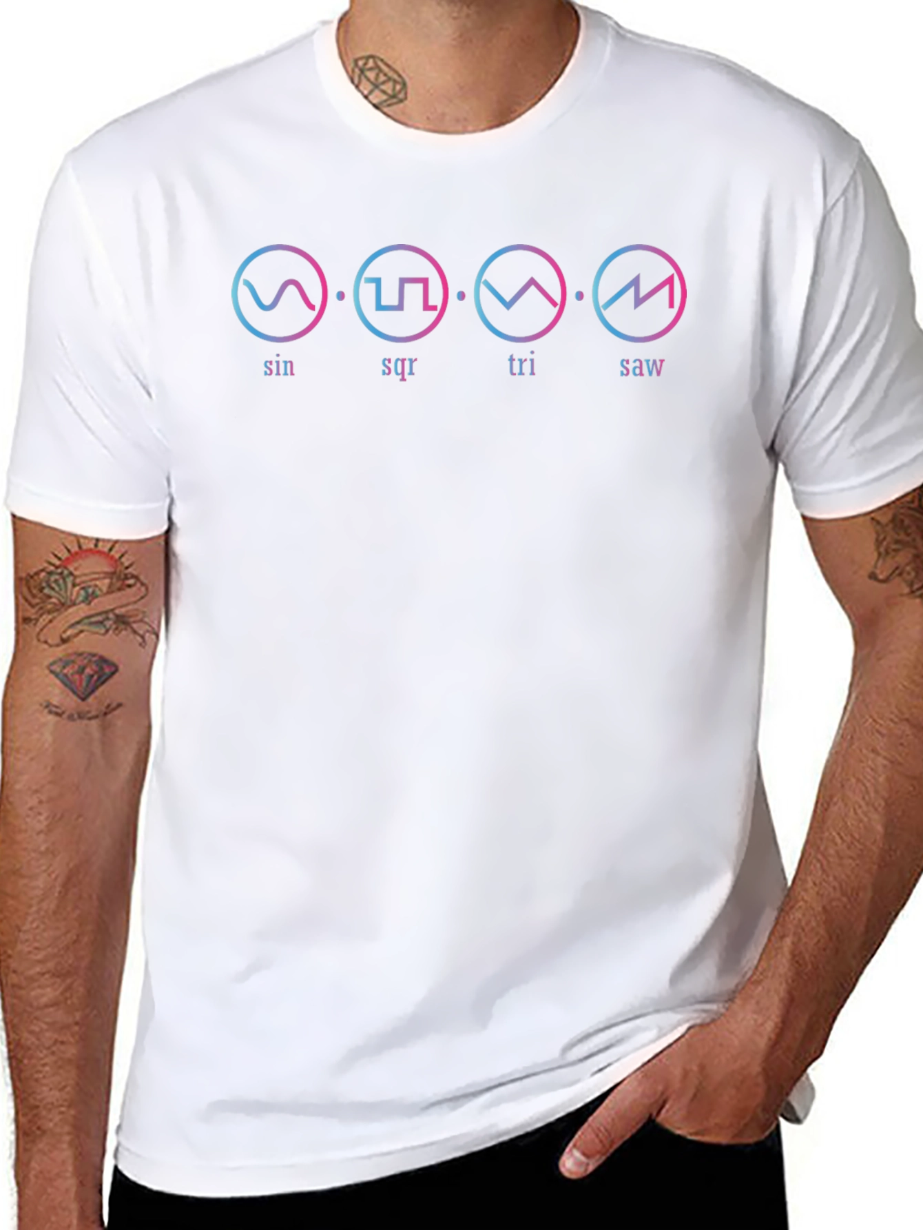Synth Waveform T-Shirt - Sin Square Triangle Saw