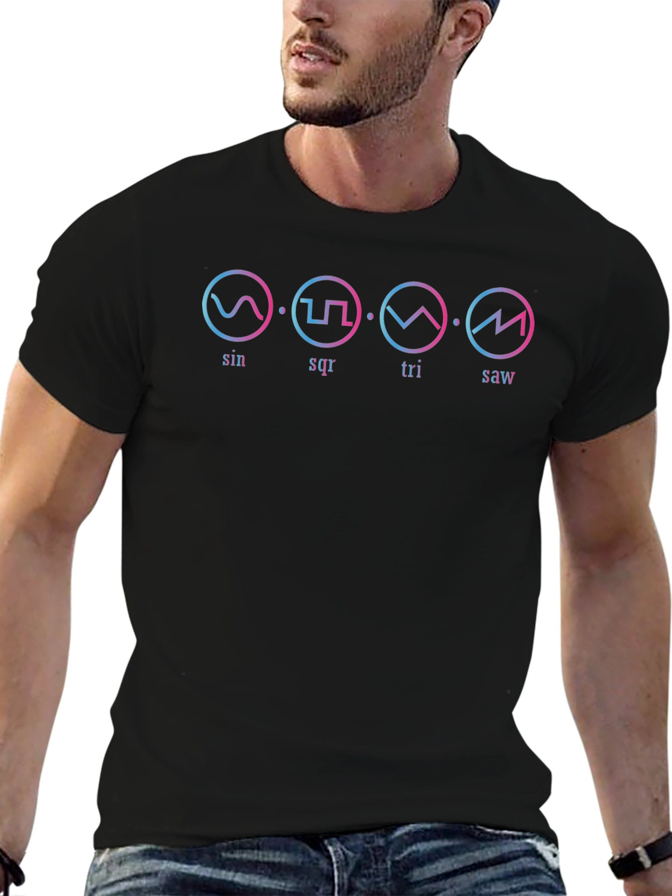 Synth Waveform T-Shirt - Sin Square Triangle Saw
