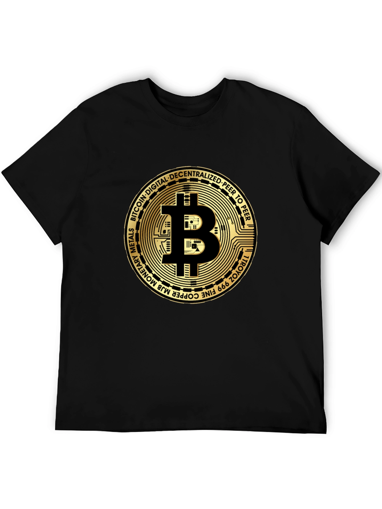 Bitcoin Crypto Currency Graphic Tee Black
