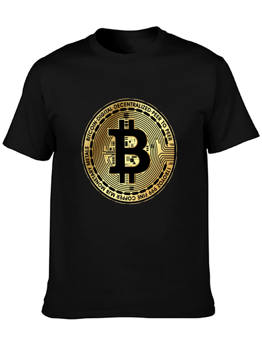 Bitcoin Crypto Currency Graphic Tee Black