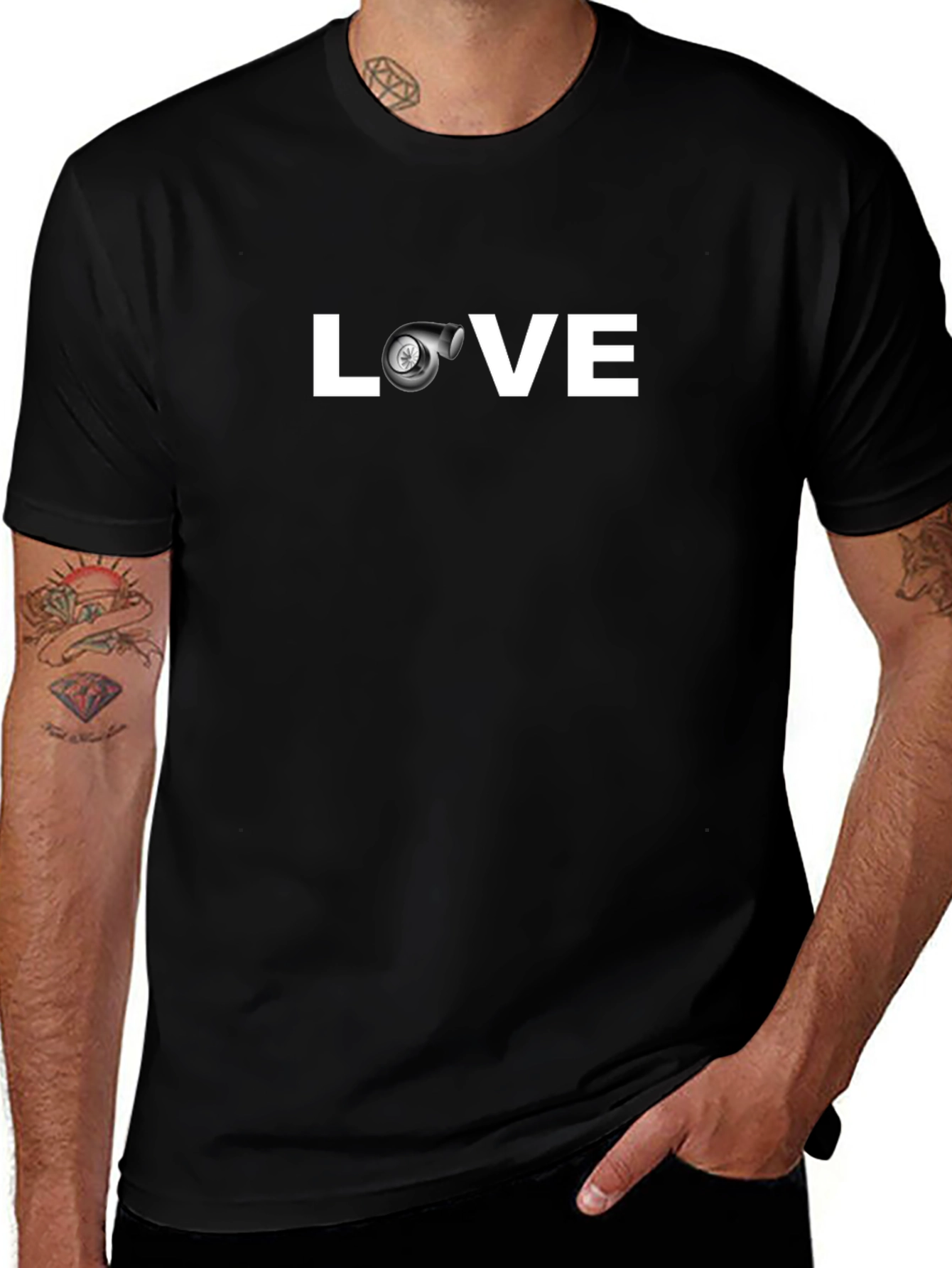 Turbo Love Black Graphic Tee Shirt