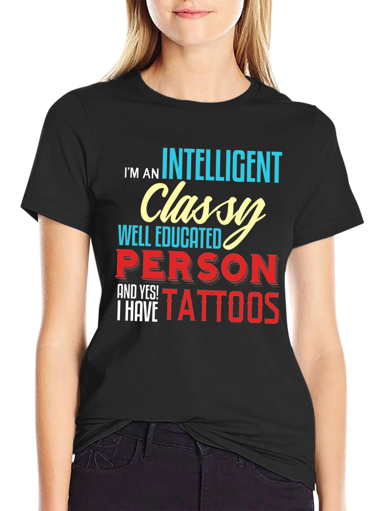 Intelligent Classy Tattooed T-Shirt