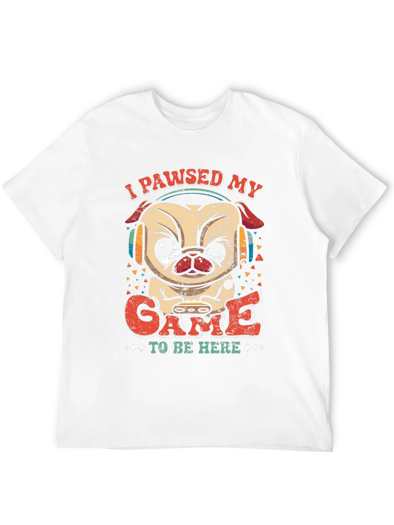 Funny Gamer Pug T-Shirt - I Paused My Game