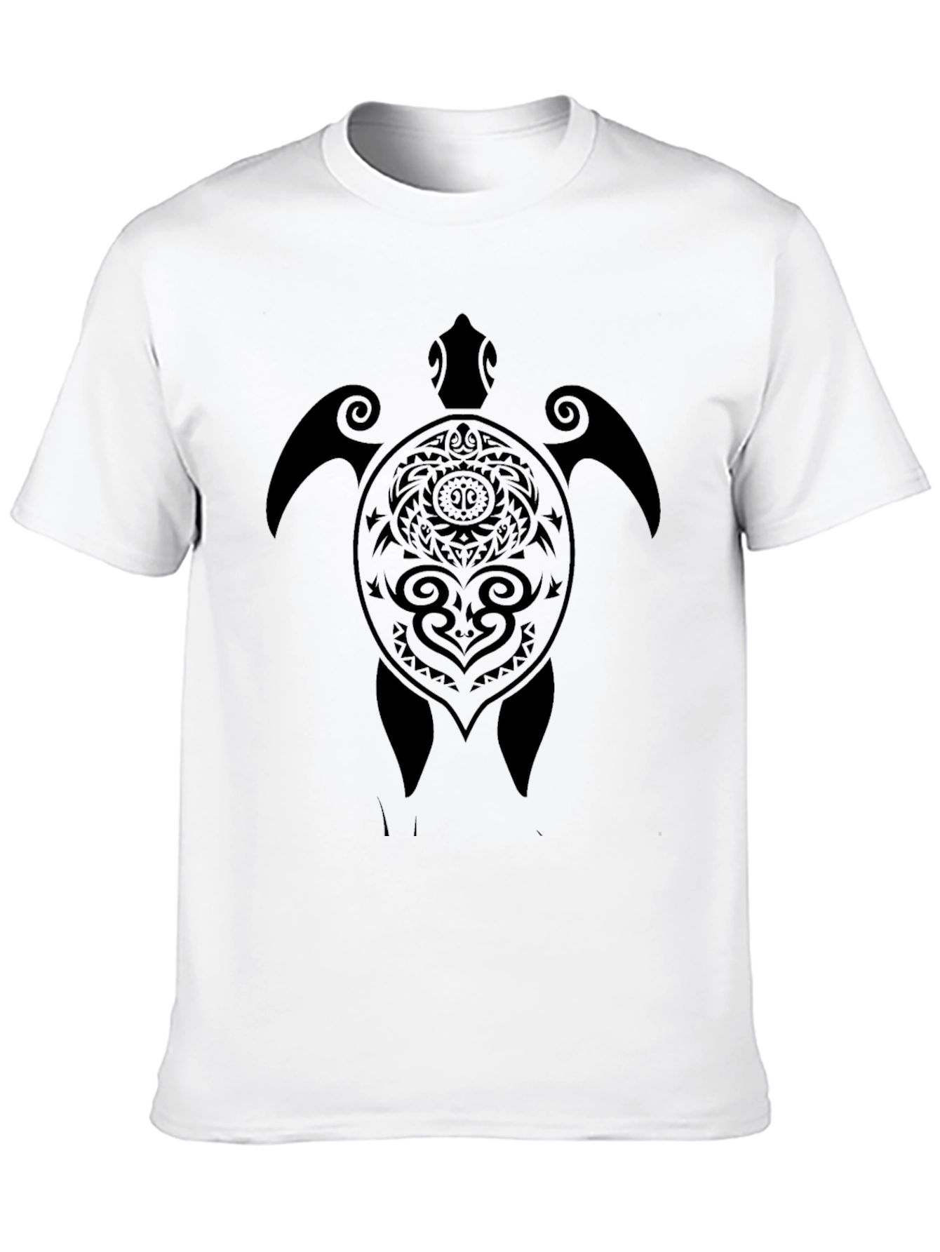 Tribal Turtle Graphic Black T-Shirt