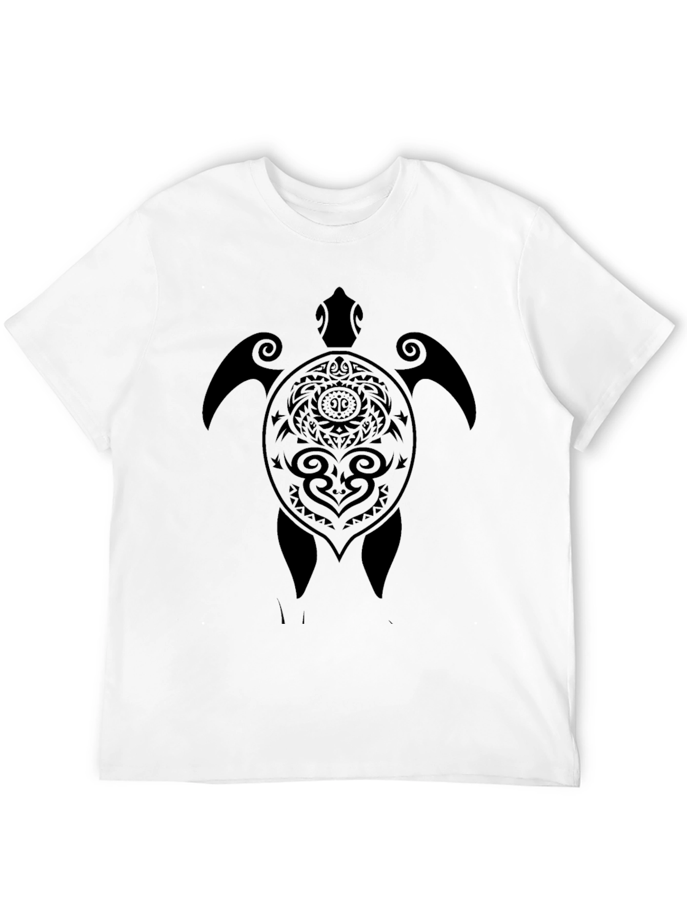 Tribal Turtle Graphic Black T-Shirt