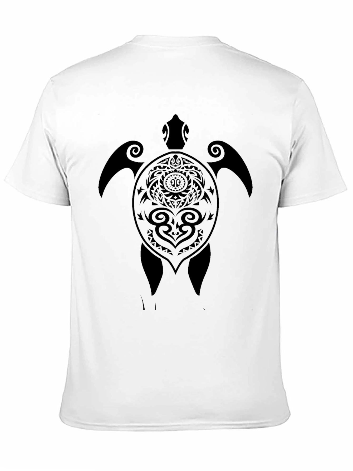 Tribal Turtle Graphic Black T-Shirt