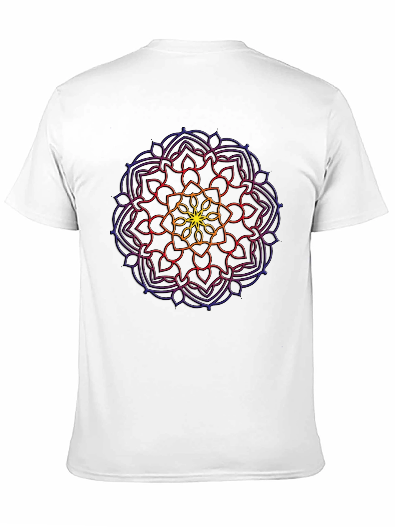 Mens Mandala Graphic Print Crew Neck T-Shirt
