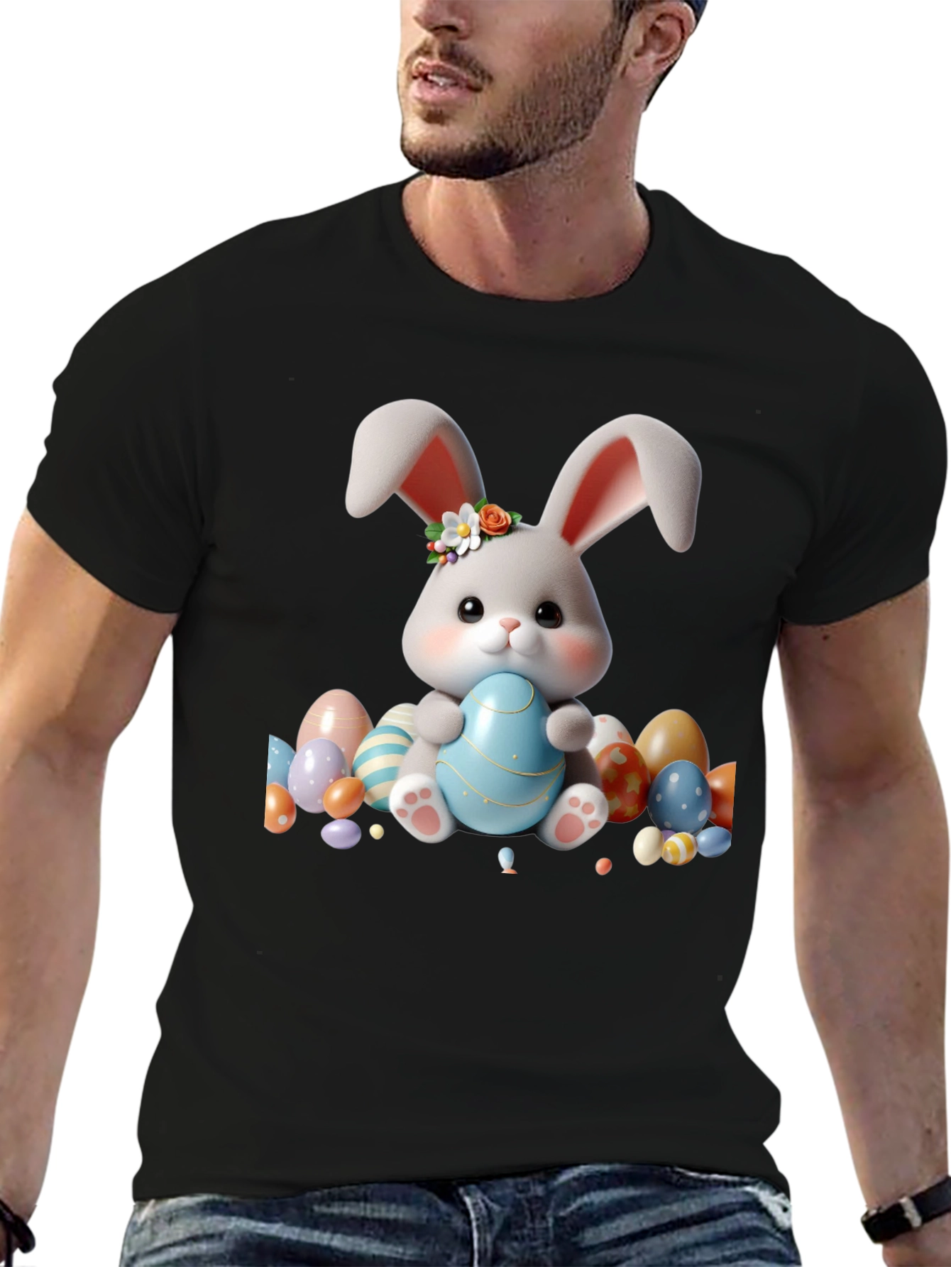 Easter Bunny & Egg Graphic Tee