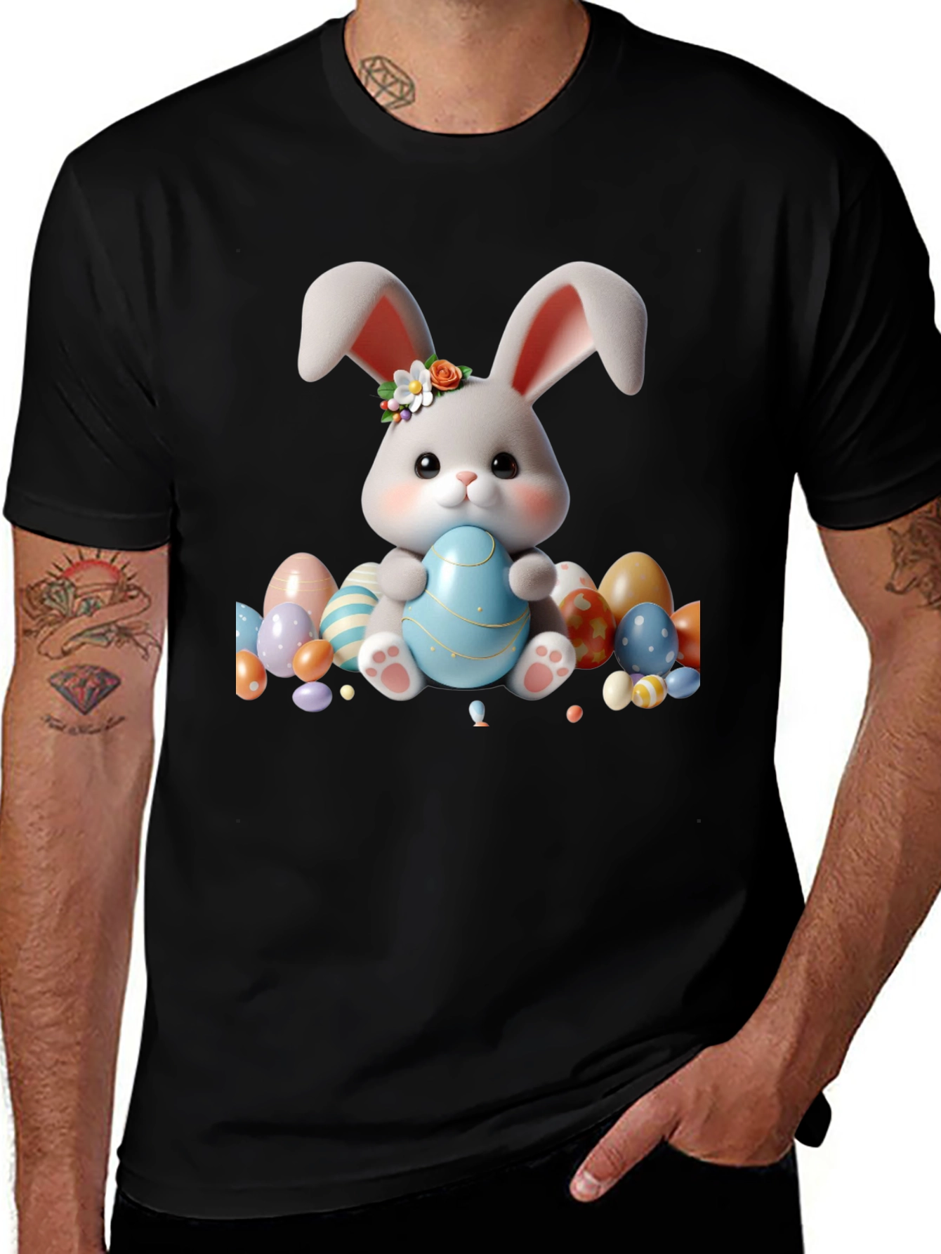 Easter Bunny & Egg Graphic Tee