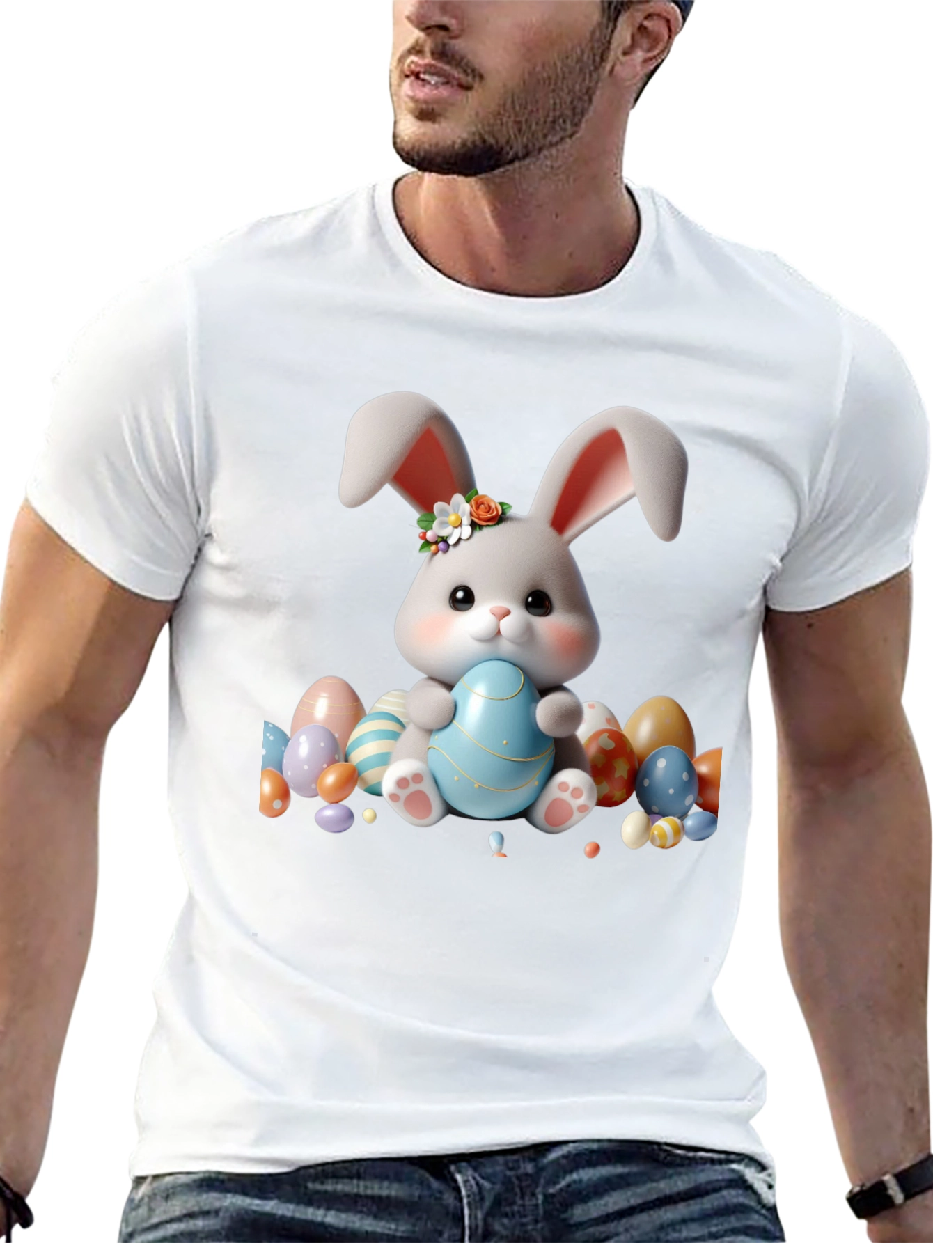 Easter Bunny & Egg Graphic Tee