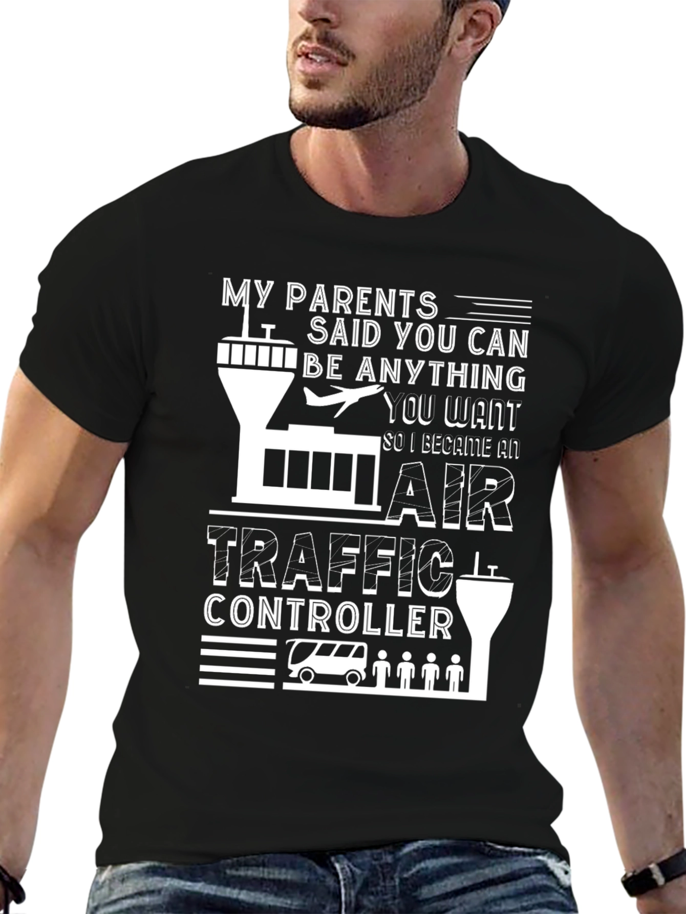 Air Traffic Controller Graphic Tee - Aviation Gift
