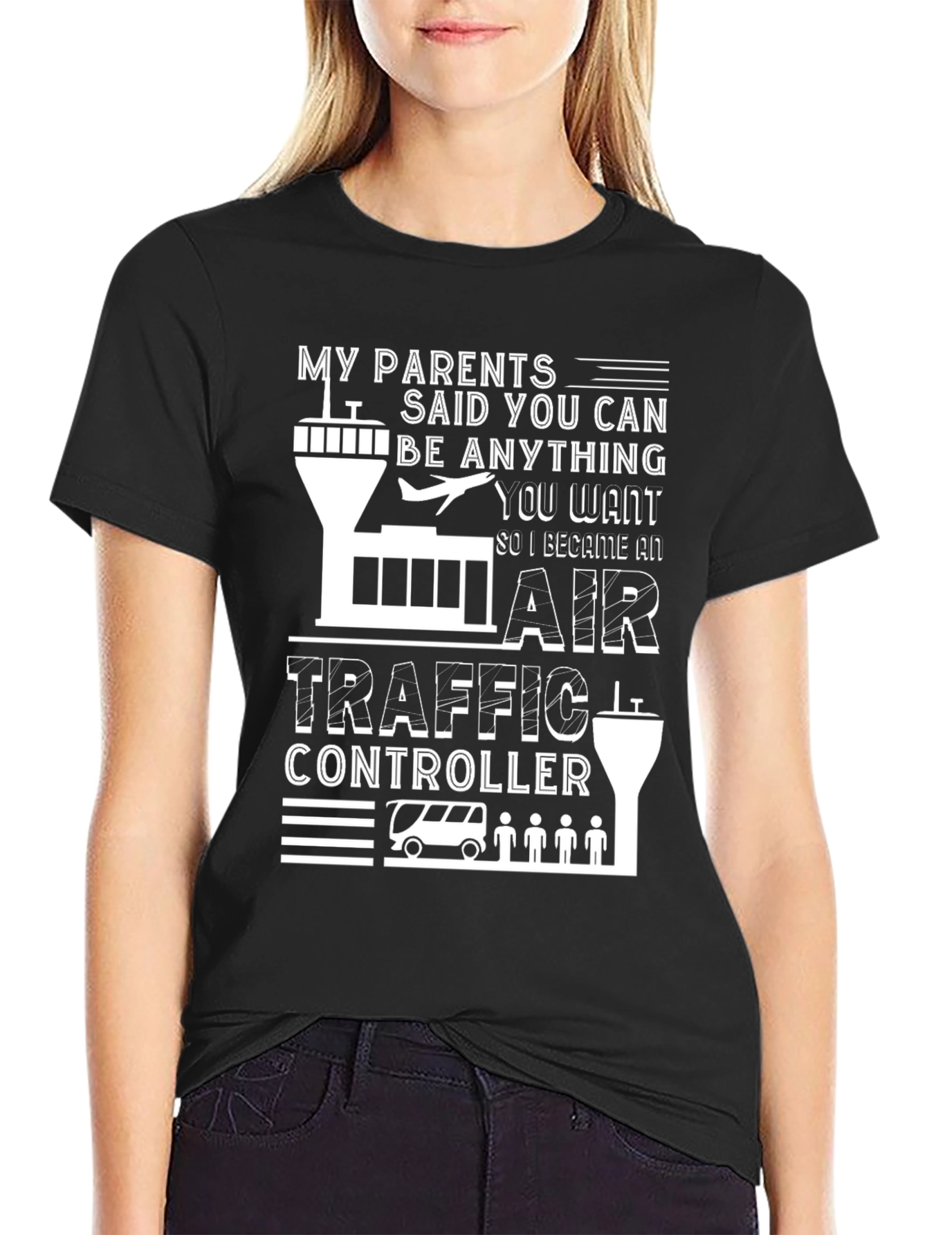 Air Traffic Controller Graphic Tee - Aviation Gift