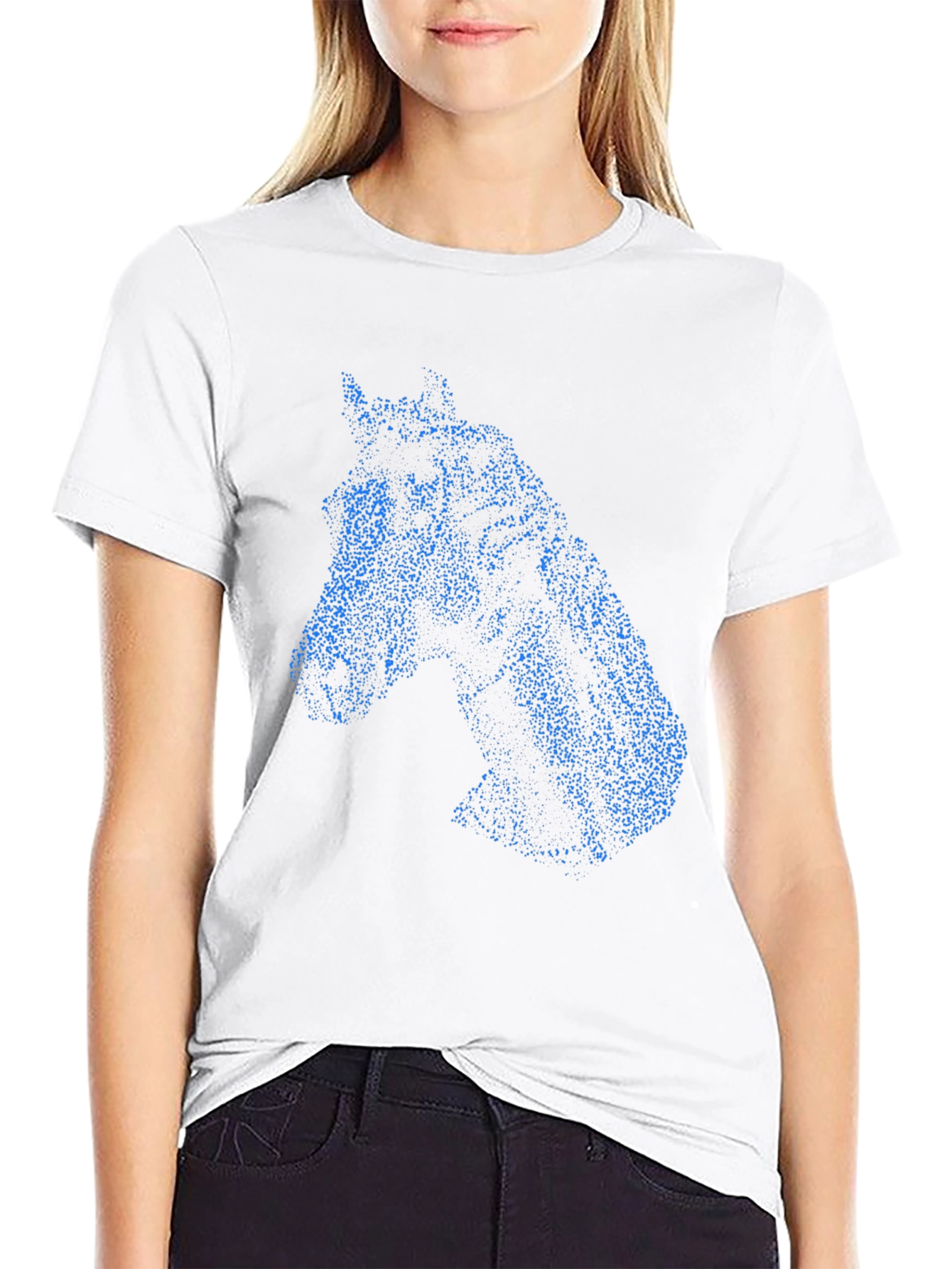 Horse Head Graphic Black T-Shirt