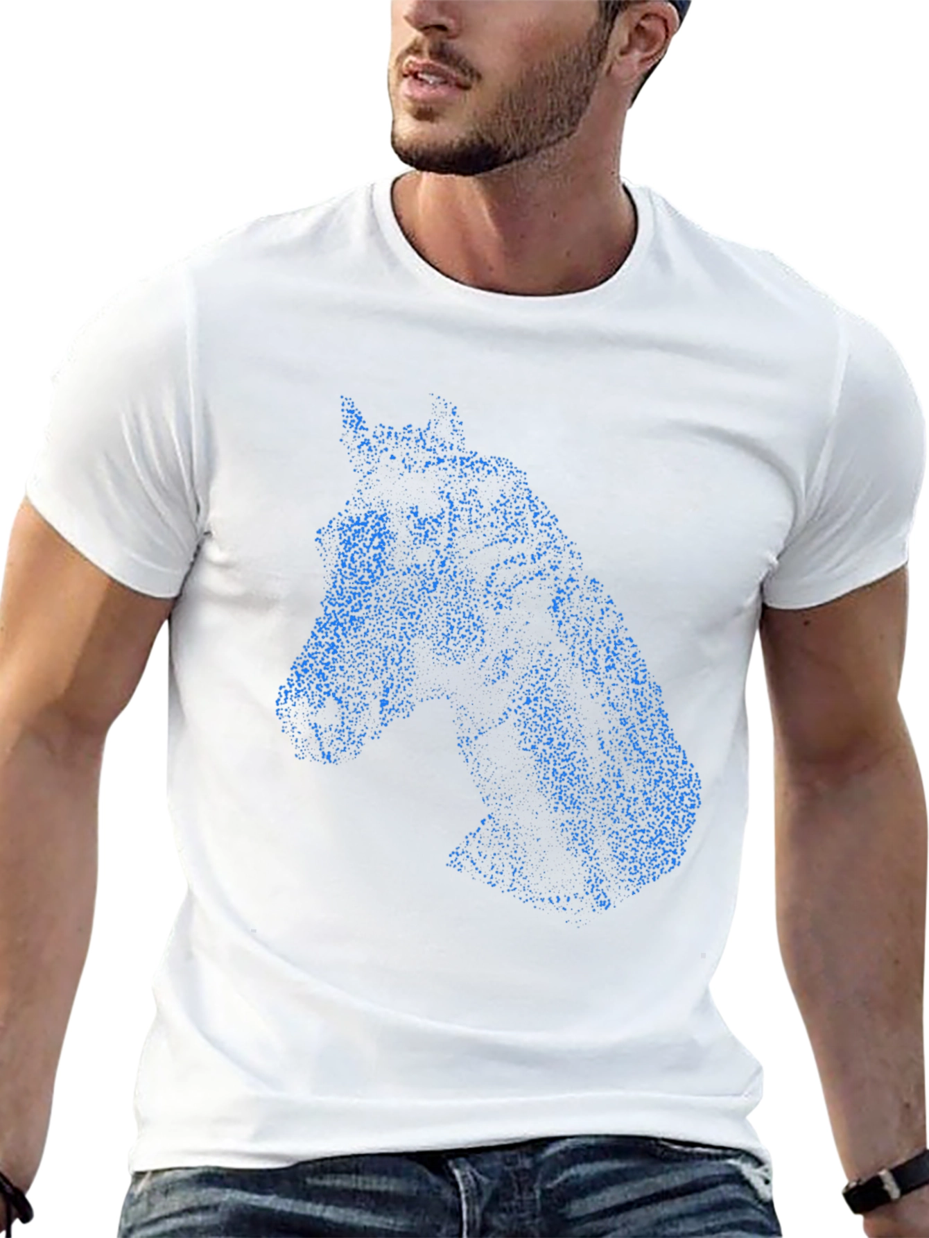 Horse Head Graphic Black T-Shirt