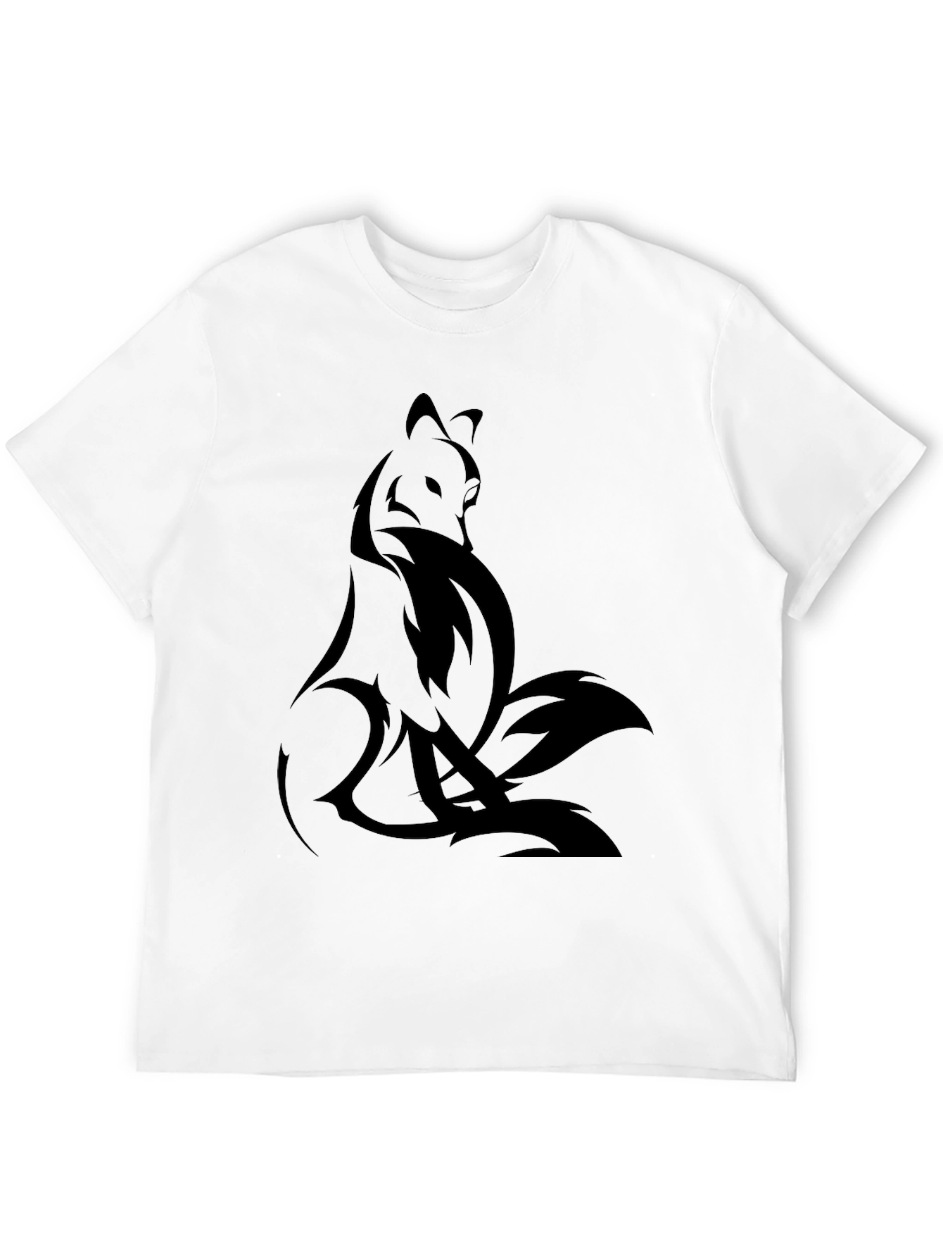 Nine-Tailed Fox Graphic Tee - Black