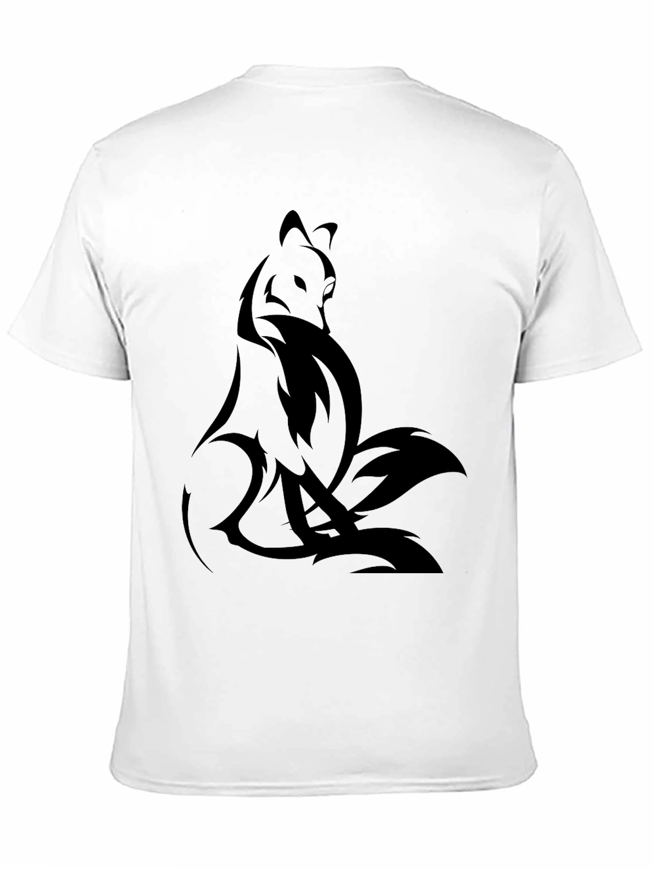 Nine-Tailed Fox Graphic Tee - Black