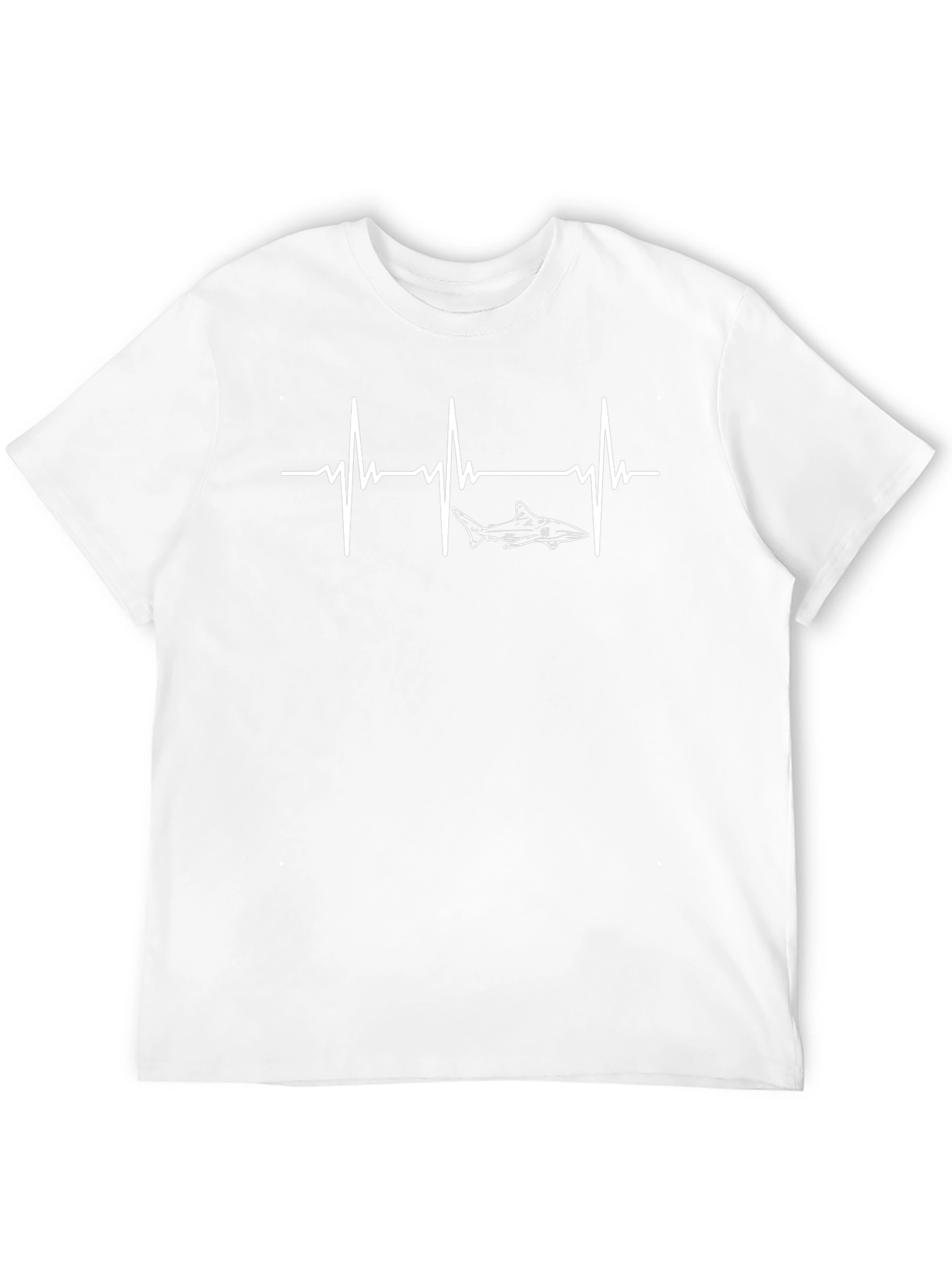 Shark Heartbeat Graphic Tee - Black